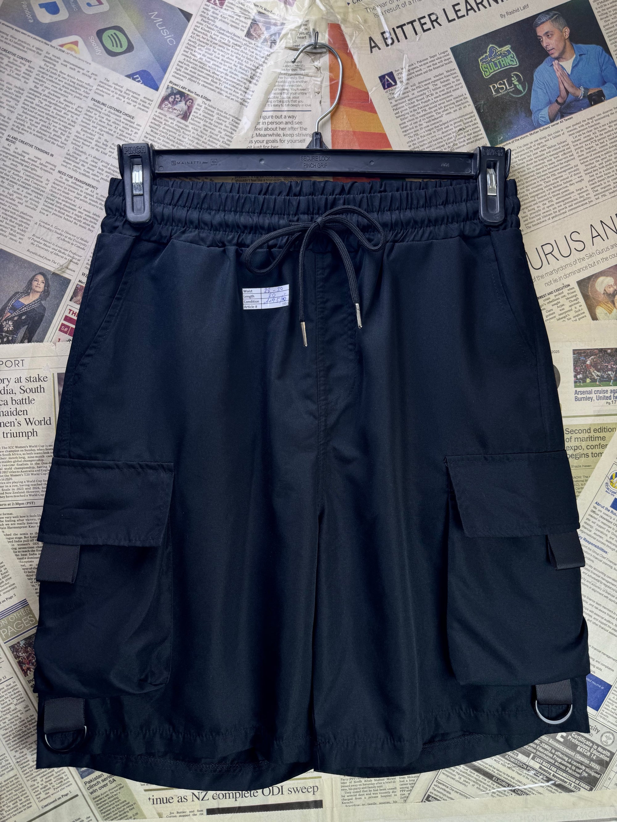Shein® Waist: 28" to 30" | Black | Shorts | Polyester | 1551 - Genuine Maal