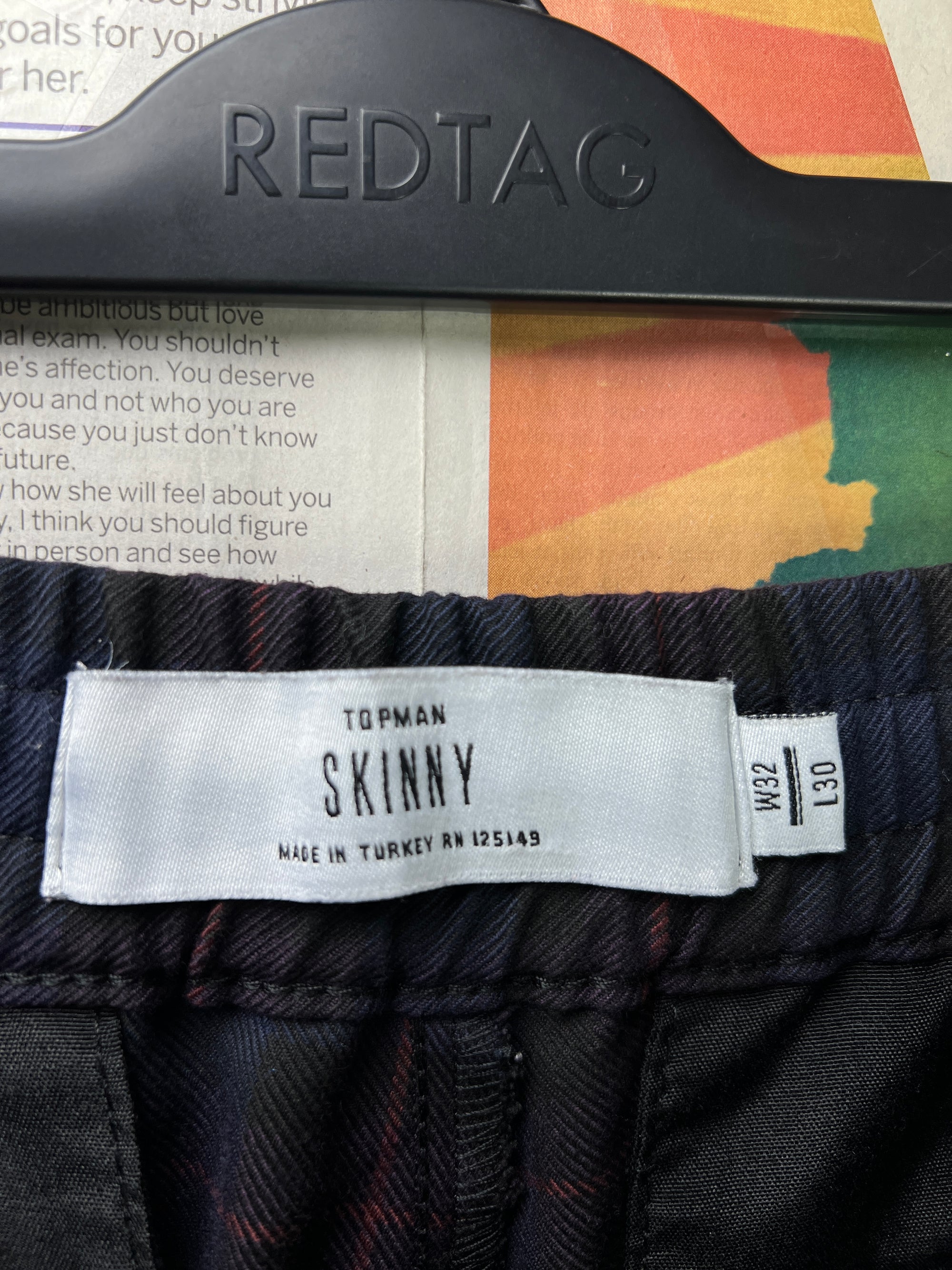 Topman® Waist: 32" | Blue Check | Pajama | 2616 - Genuine Maal