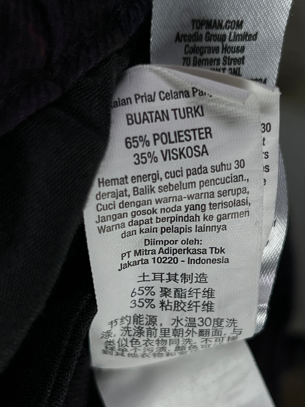 Topman® Waist: 32" | Blue Check | Pajama | 2616 - Genuine Maal