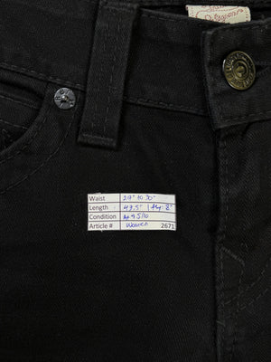 True Religion® Waist: 29" to 30" | Black | Bell Bottom Denim Pant | Made in USA | 2671 | Women - Genuine Maal