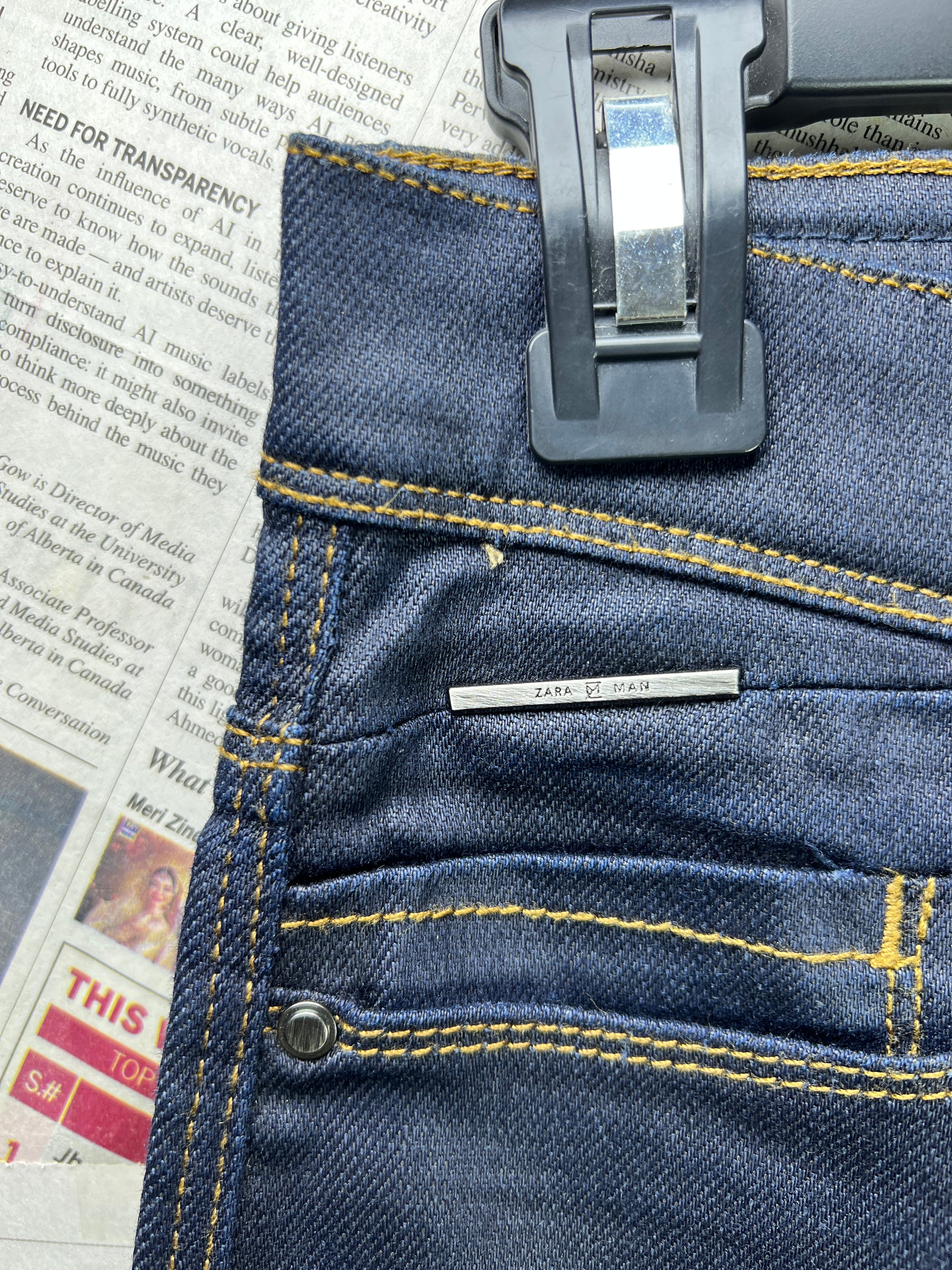 Zara® Waist: 30" to 32" | Blue | Short Length Denim Pant | 2620 - Genuine Maal