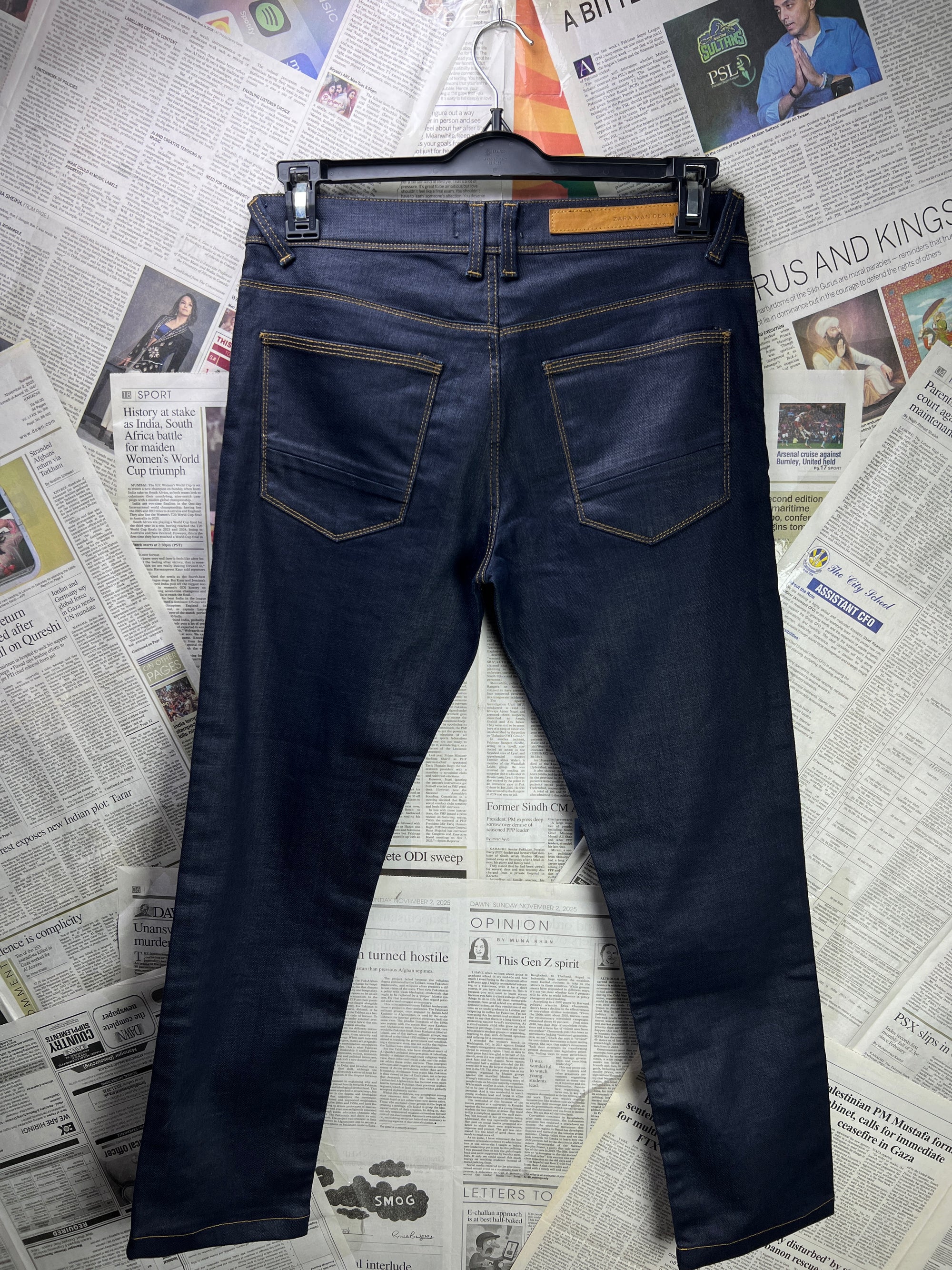 Zara® Waist: 30" to 32" | Blue | Short Length Denim Pant | 2620 - Genuine Maal