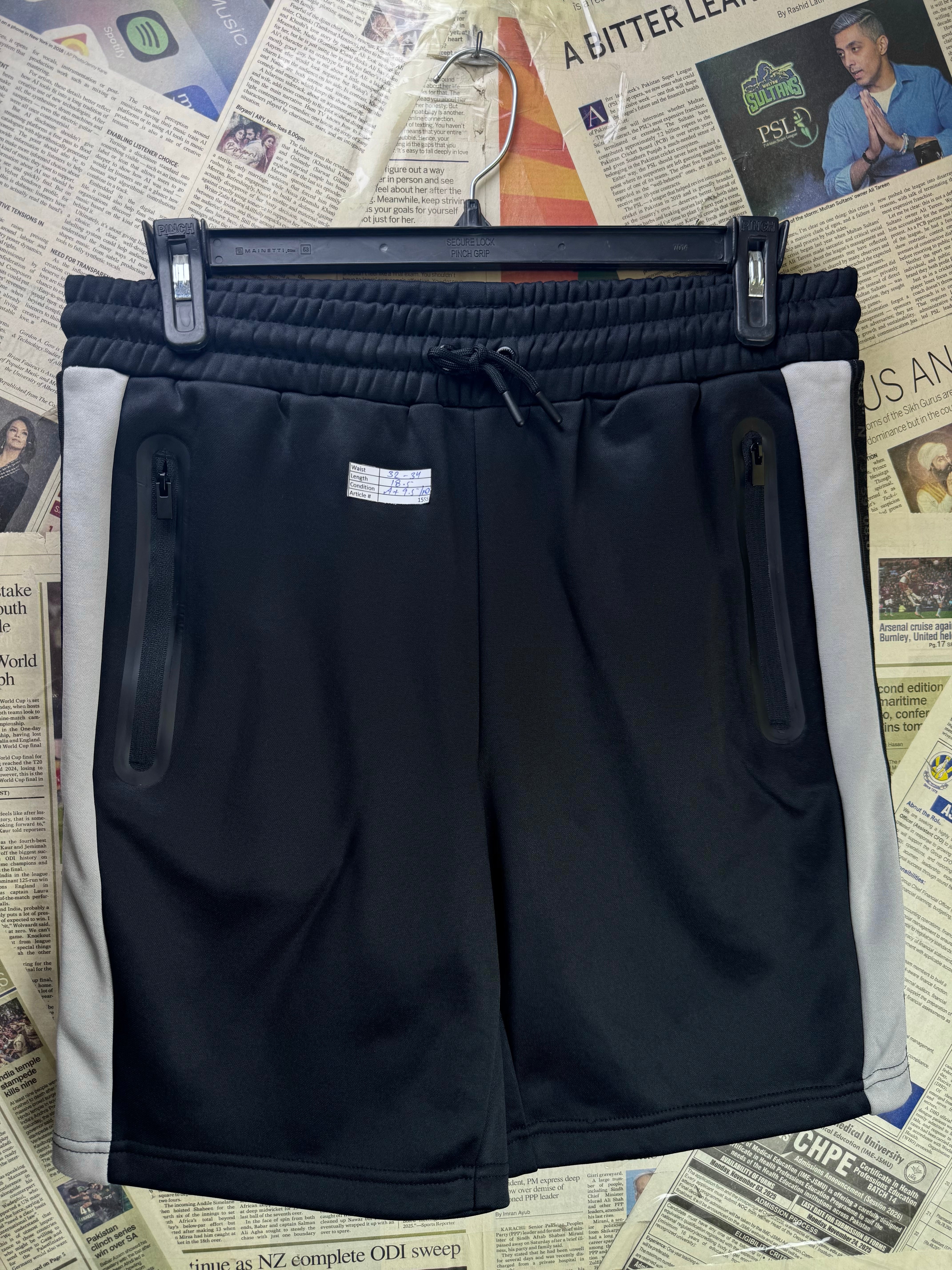 US Athletic® Waist: 32" to 34" | Sports Shorts | Poly | Inner Fleece | 1555 - Genuine Maal
