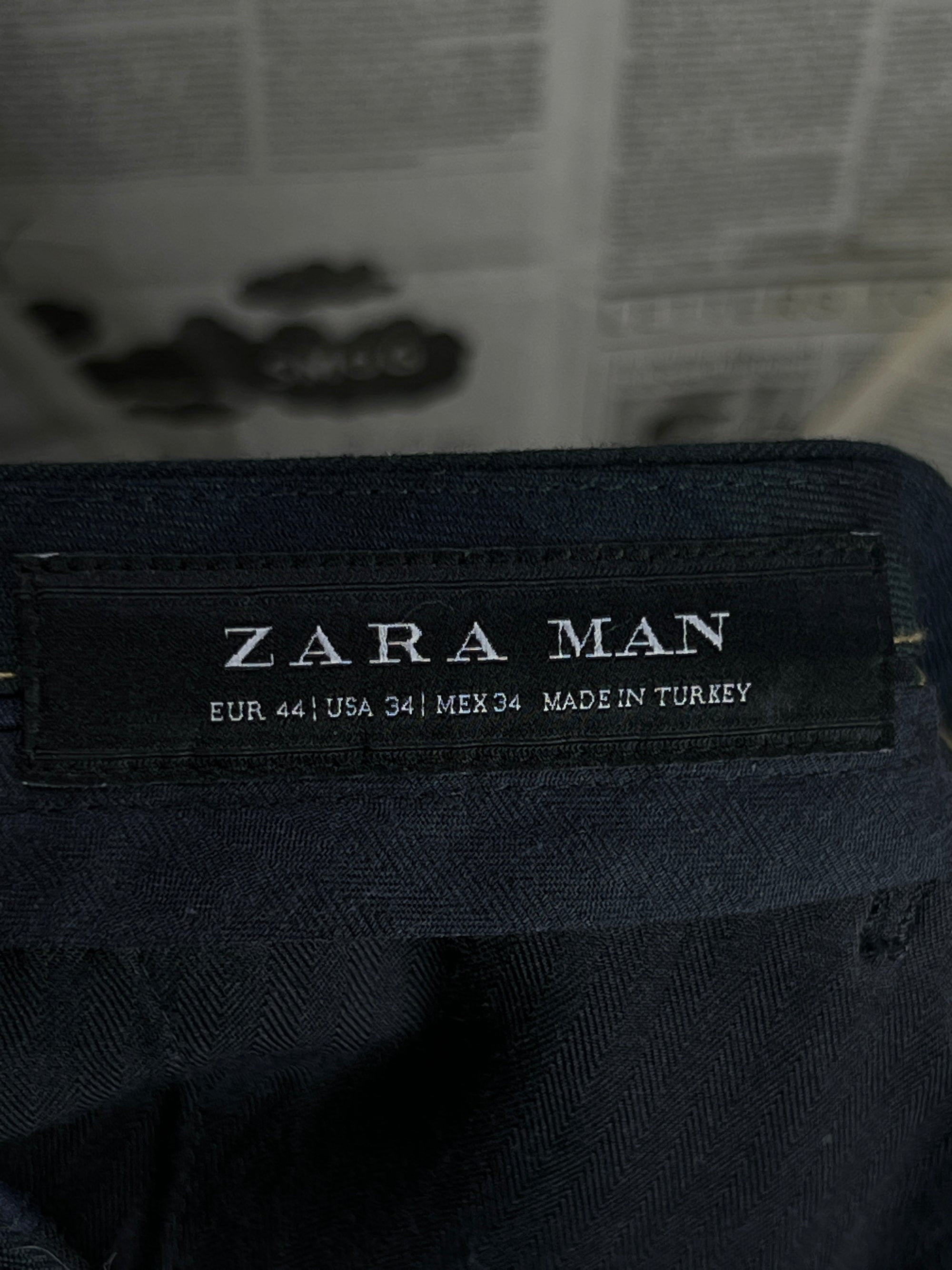 Zara® Waist: 34" | Forest Green & Blue Check | Chino Pant | 2642 - Genuine Maal