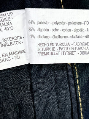 Zara® Waist: 34" | Forest Green & Blue Check | Chino Pant | 2642 - Genuine Maal