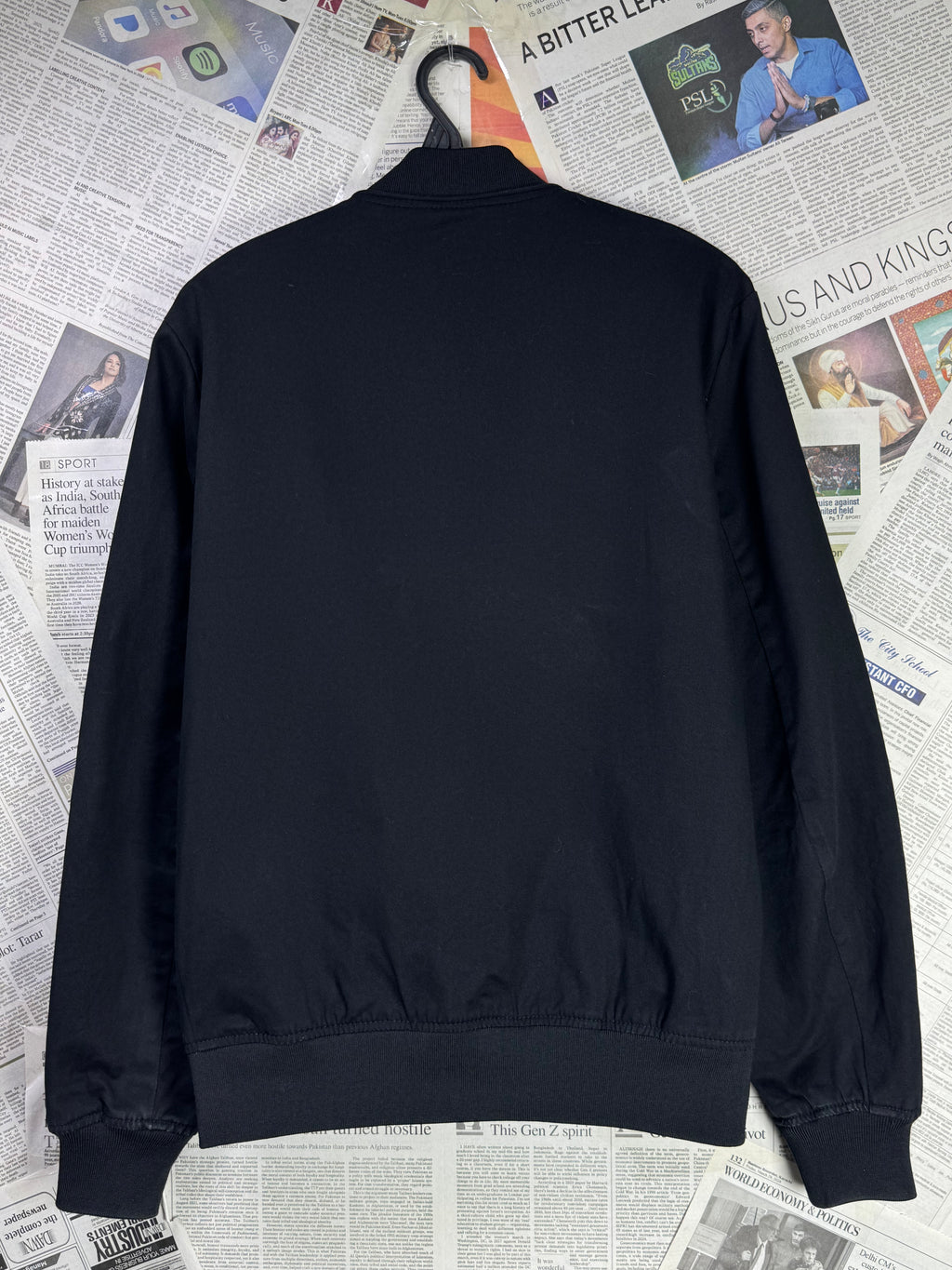 Asos® Small | Chest: 20.5" | Black | Bomber Jacket | Cotton | 2027 - Genuine Maal