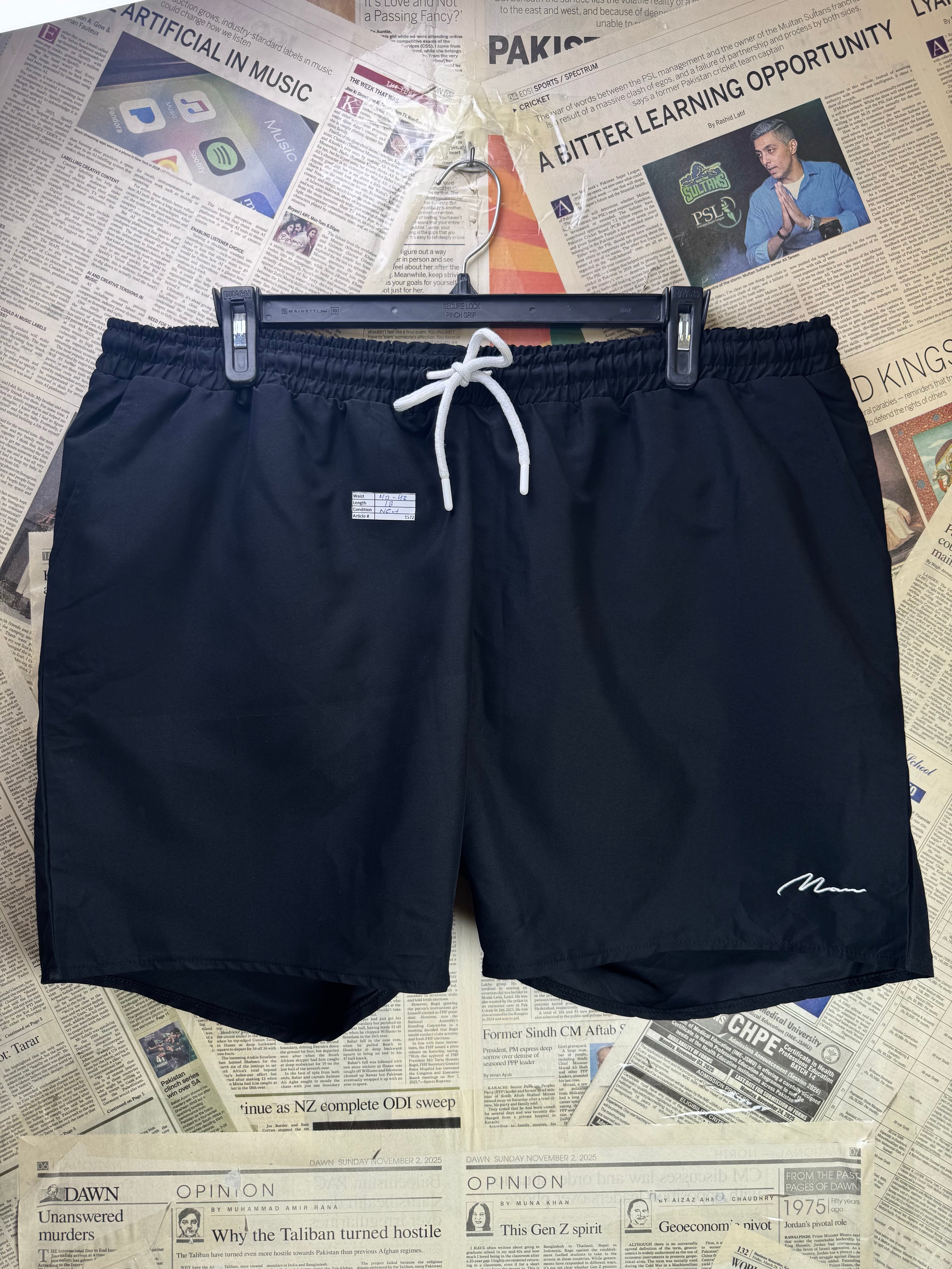 MAN® Waist: 40" to 42" | Black | Swim Shorts | Poly | 1572 - Genuine Maal