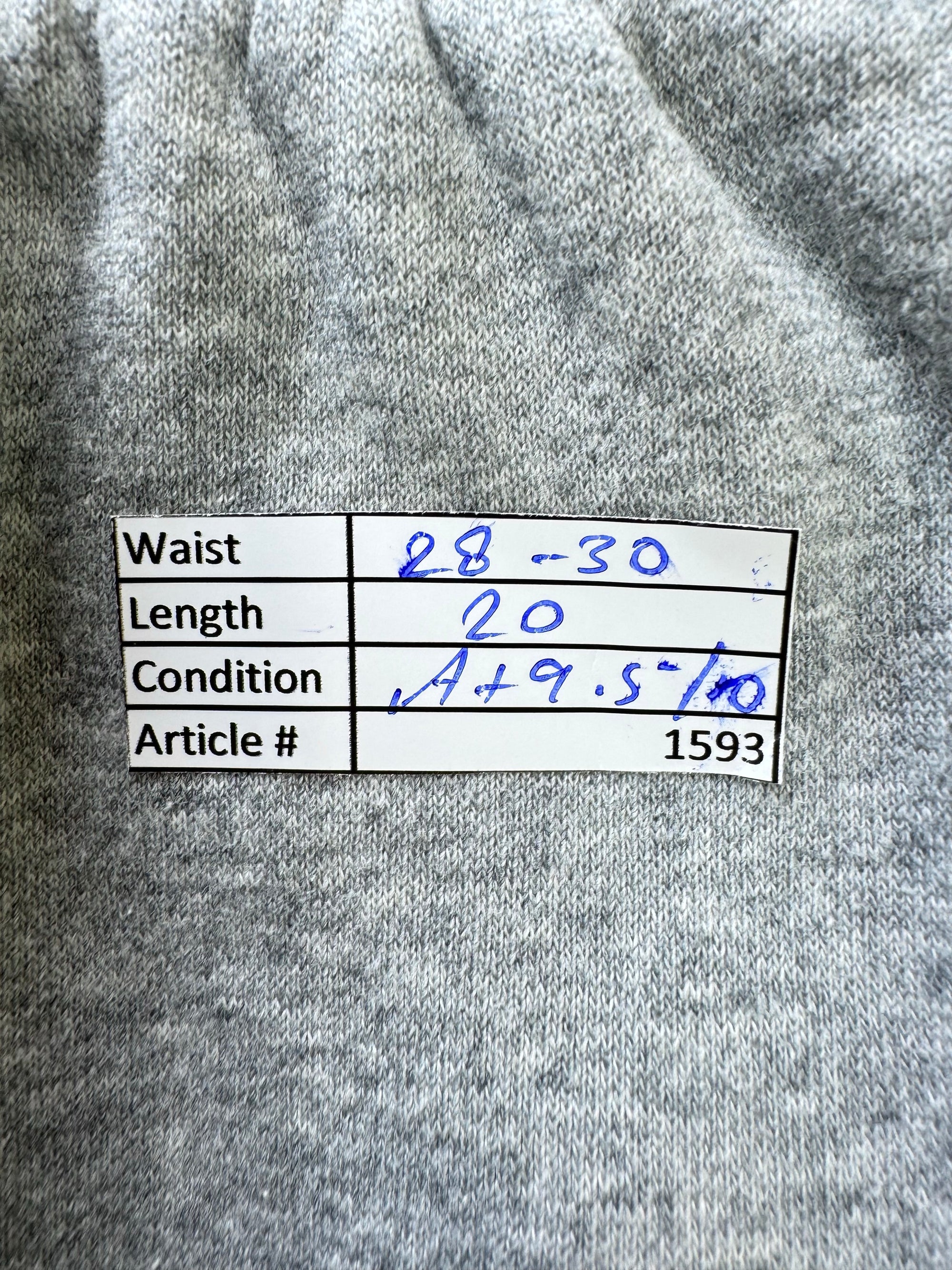 N*ke® Waist: 28" to 30" | Grey | Shorts | Cotton - Poly | Inner Fleece | 1593 - Genuine Maal