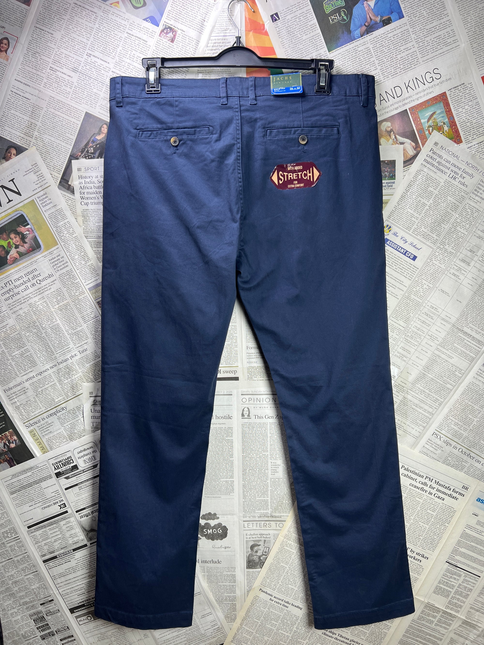 Jachs® Waist: 36" to 38" | Blue | Chino Pant | 2614 - Genuine Maal