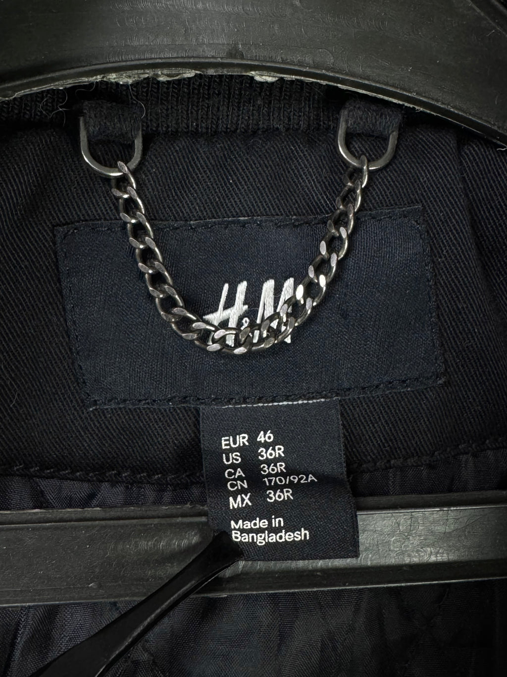 H&M® Medium | Chest: 22" | Black | Heavy Bomber Jacket | Inner: Quilted Padding | 2011 - Genuine Maal