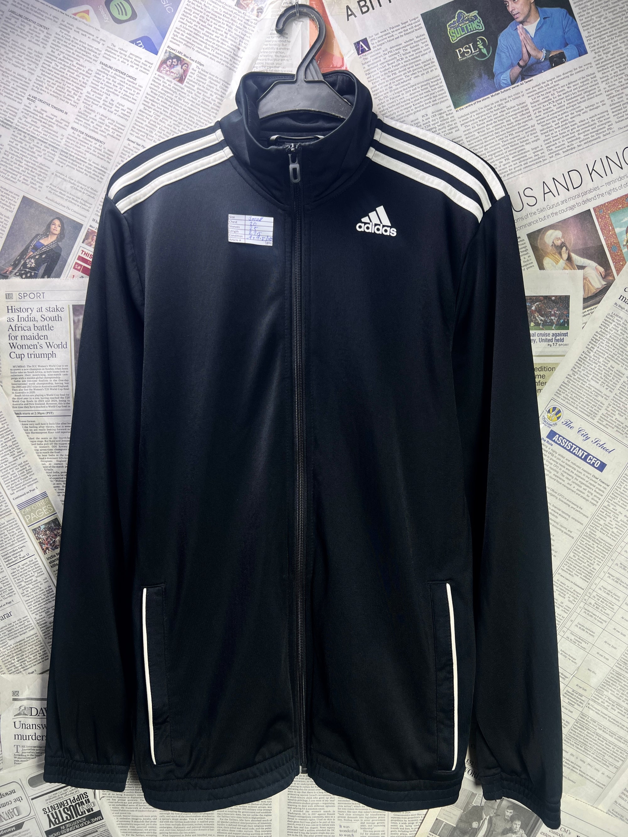 Adid*s® Small | Chest: 20" | Black | Jacket | 1890 - Genuine Maal