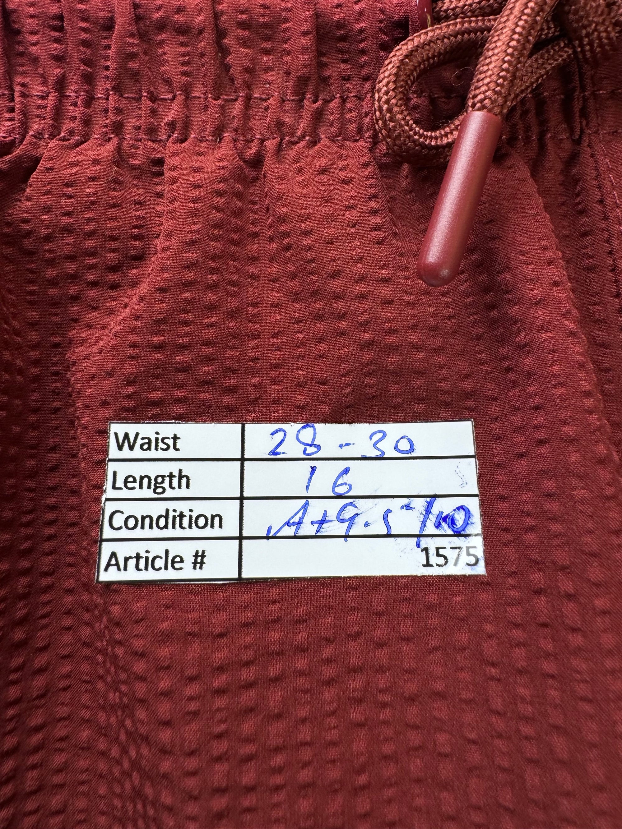 Primark® Waist: 28" to 30" | Maroon | Swim Shorts | Poly | 1575 - Genuine Maal