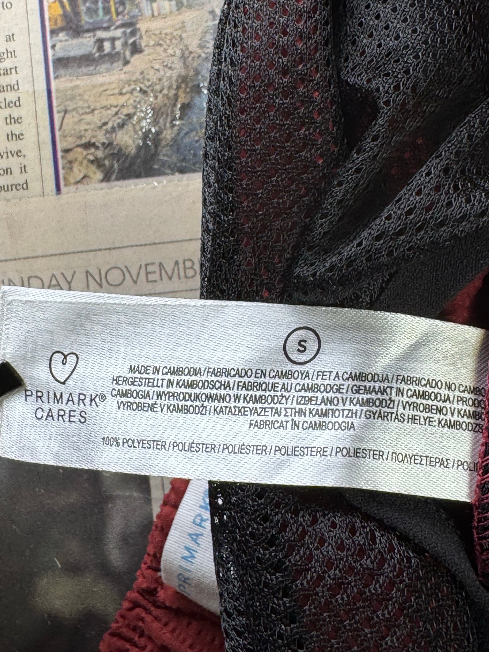 Primark® Waist: 28" to 30" | Maroon | Swim Shorts | Poly | 1575 - Genuine Maal