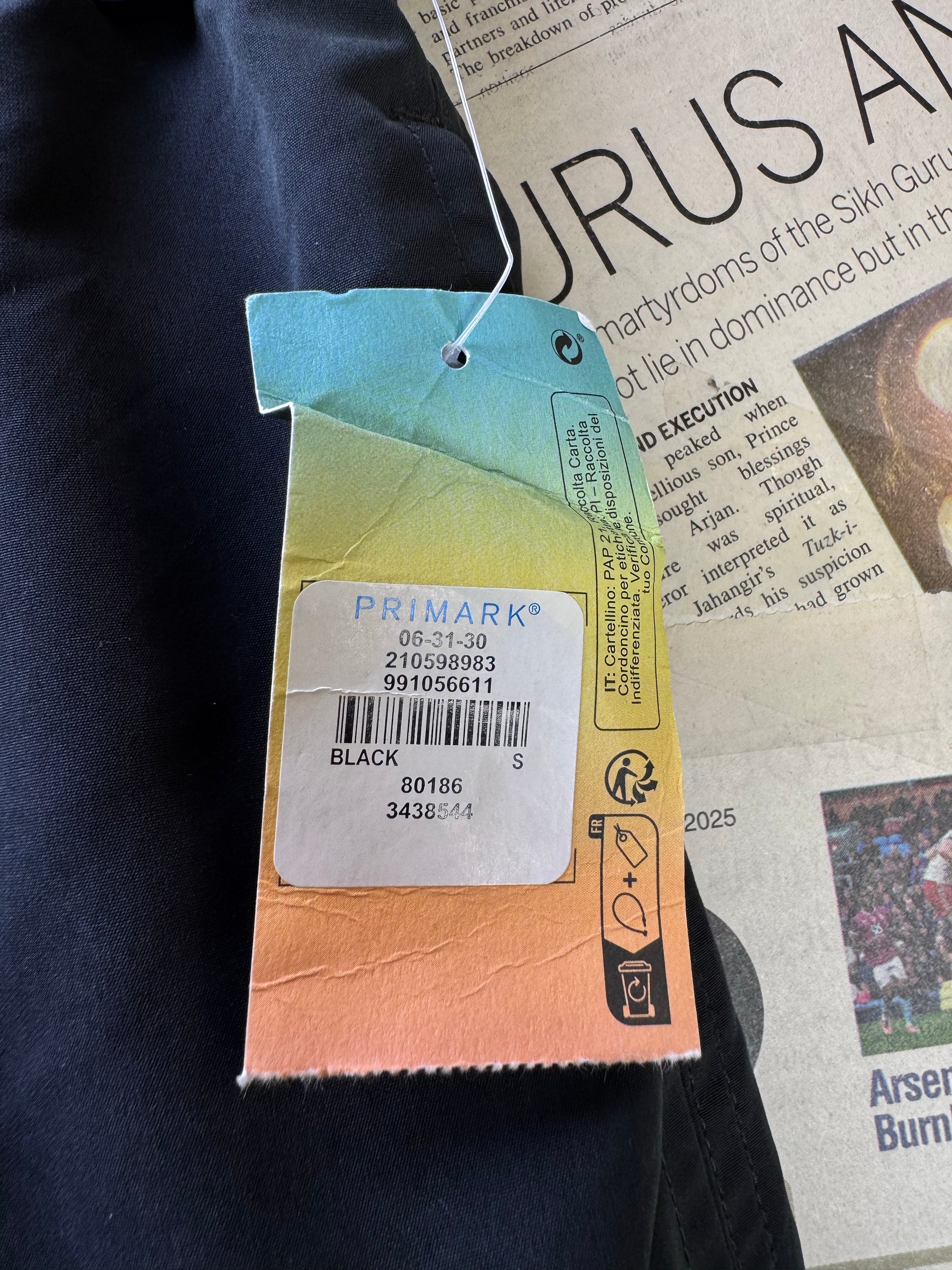 Primark® Waist: 28" to 30" | Black | Swim Shorts | Poly | 1595 - Genuine Maal