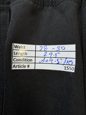 ® Waist: 28" to 30" | Black | 3 - Quarters Shorts | Poly - Spandex | 1550 - Genuine Maal