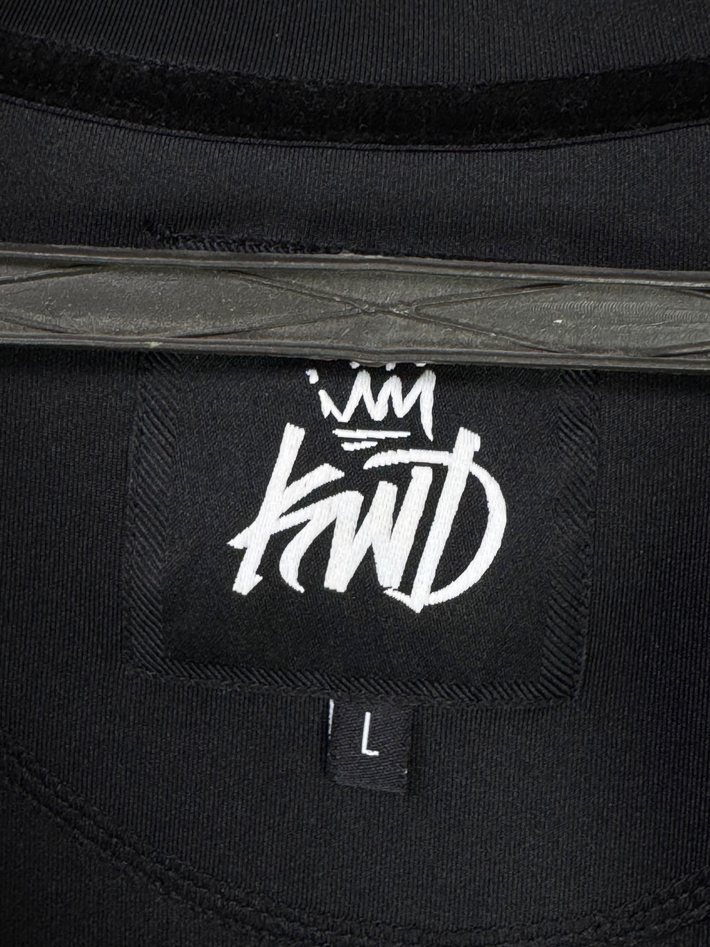 KWD® Medium | Chest: 21.5" | Black with Floral on Sleeves | Jacket | Inner: Stretched | 2004 - Genuine Maal