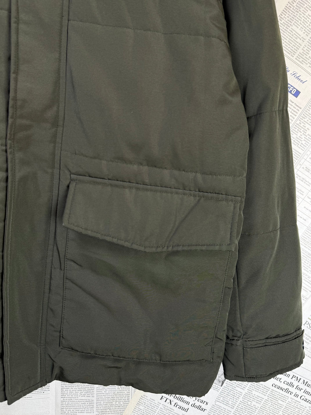 Primark® Medium | Chest: 22.5" inner | Dark Olive | Heavy Padded Jacket | Lining: Fleece | 2204 - Genuine Maal