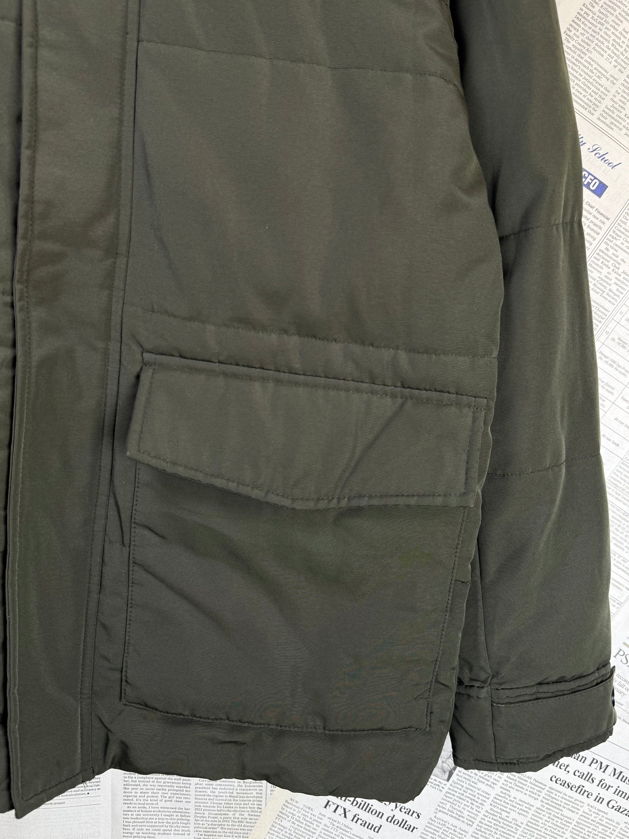 Primark® Medium | Chest: 22.5" inner | Dark Olive | Heavy Padded Jacket | Lining: Fleece | 2204 - Genuine Maal