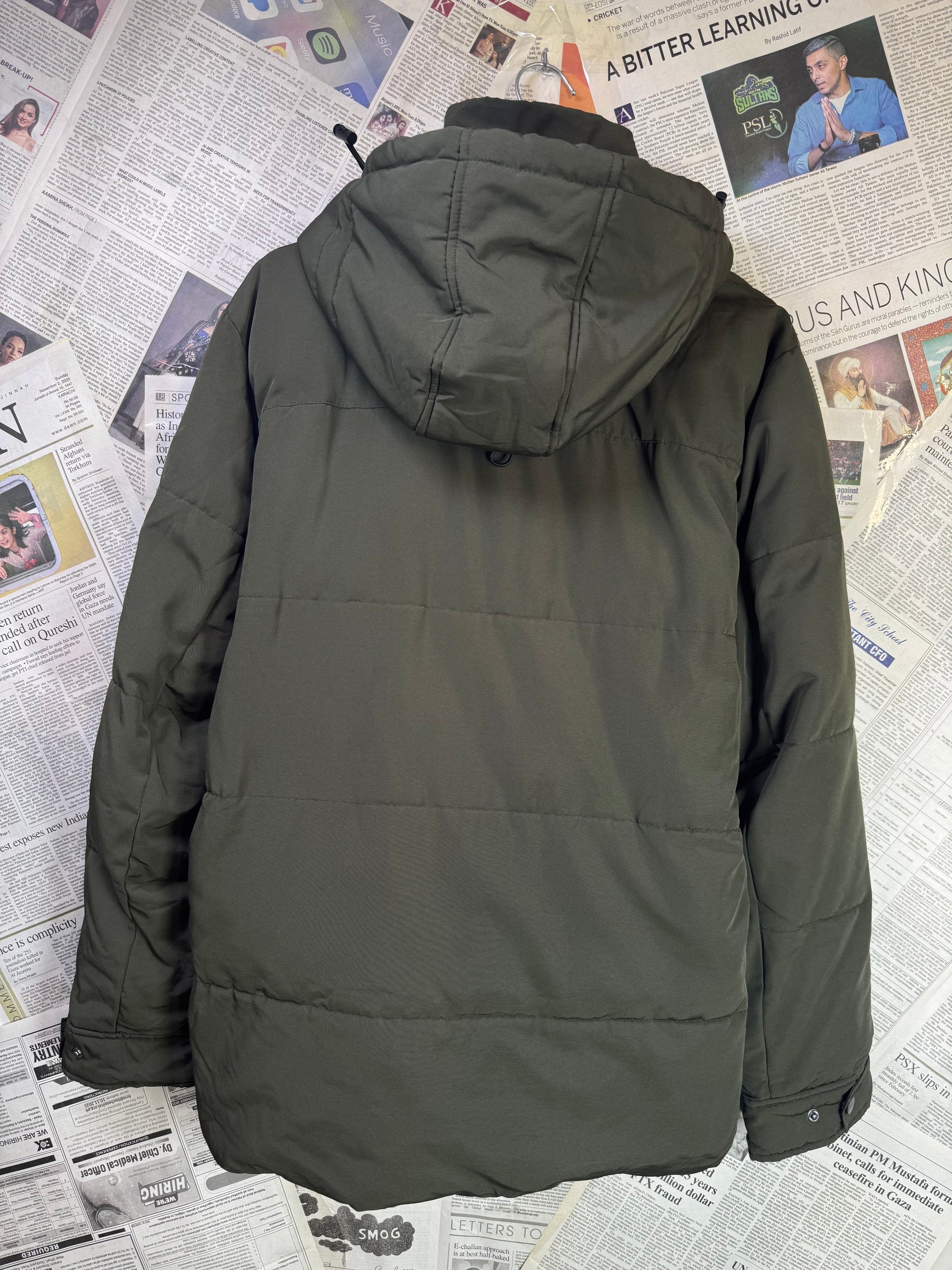 Primark® Medium | Chest: 22.5" inner | Dark Olive | Heavy Padded Jacket | Lining: Fleece | 2204 - Genuine Maal