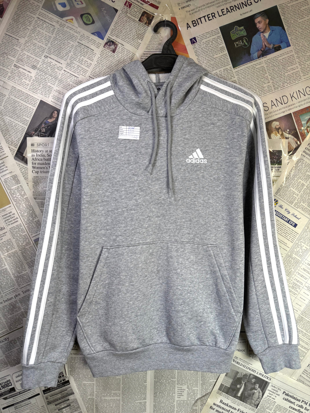 Adid*s® Small | Chest: 20.5" | Grey | Hoodie | Cotton - Poly | 2183 - Genuine Maal