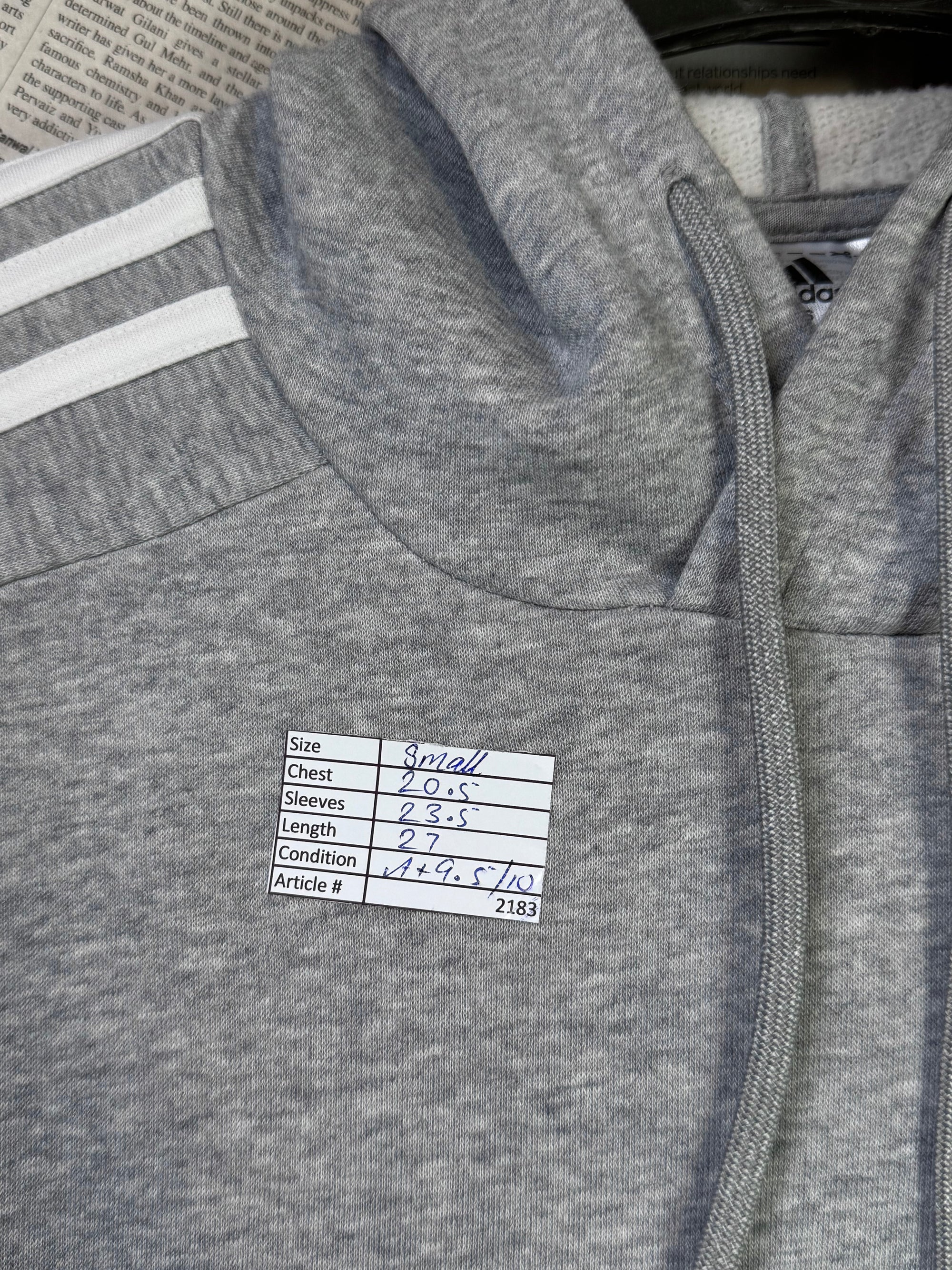 Adid*s® Small | Chest: 20.5" | Grey | Hoodie | Cotton - Poly | 2183 - Genuine Maal