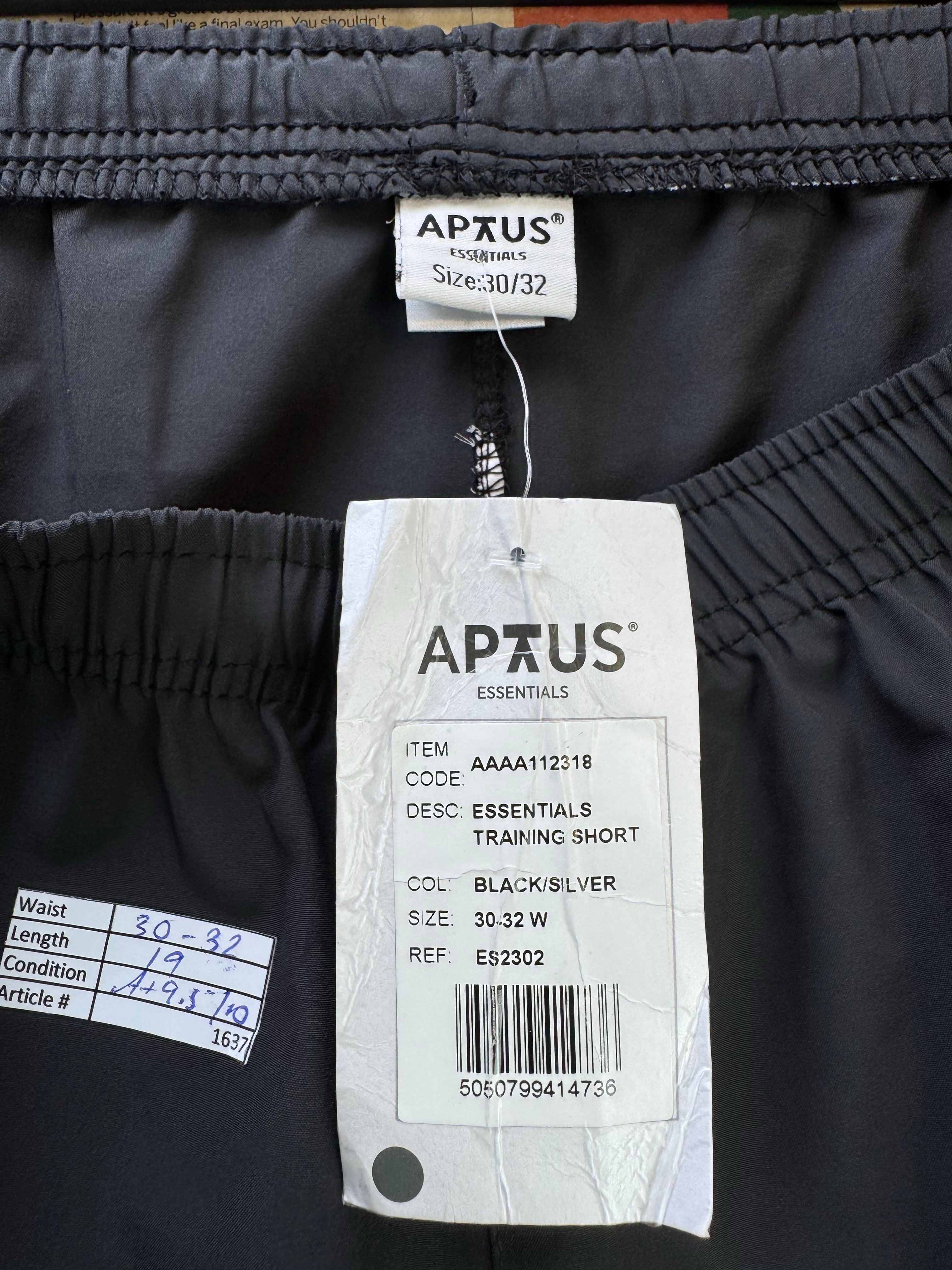 Aptus® Waist: 30" to 32" | Black | Gym Shorts | Poly - Elastane | 1637 - Genuine Maal