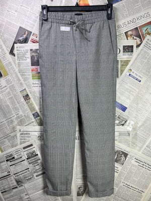 H&M® Waist: 26" to 28" | Houndstooth Pattern | Tapered Drawstring Trouser | 2630 - Genuine Maal