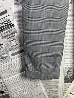 H&M® Waist: 26" to 28" | Houndstooth Pattern | Tapered Drawstring Trouser | 2630 - Genuine Maal
