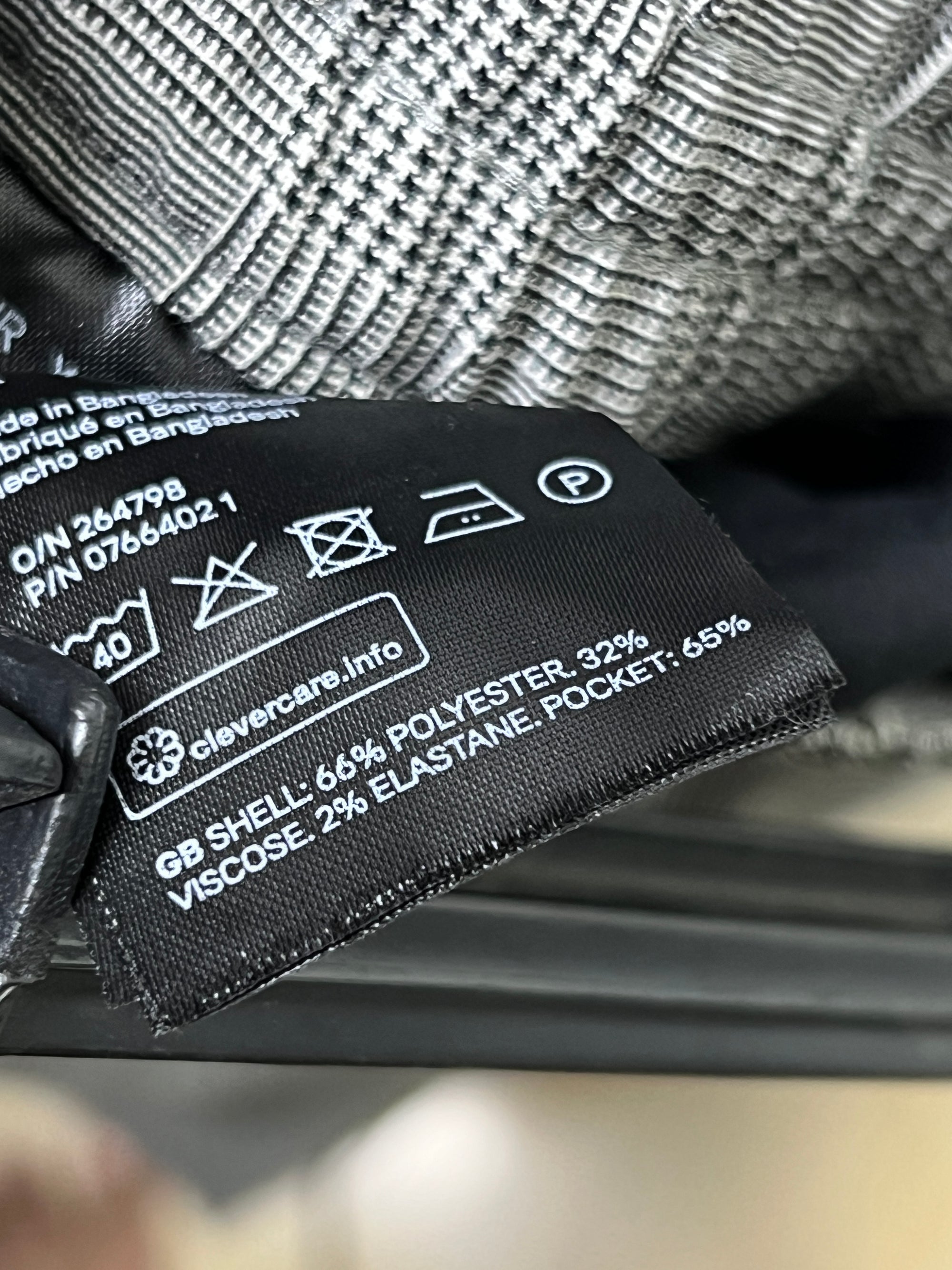 H&M® Waist: 26" to 28" | Houndstooth Pattern | Tapered Drawstring Trouser | 2630 - Genuine Maal