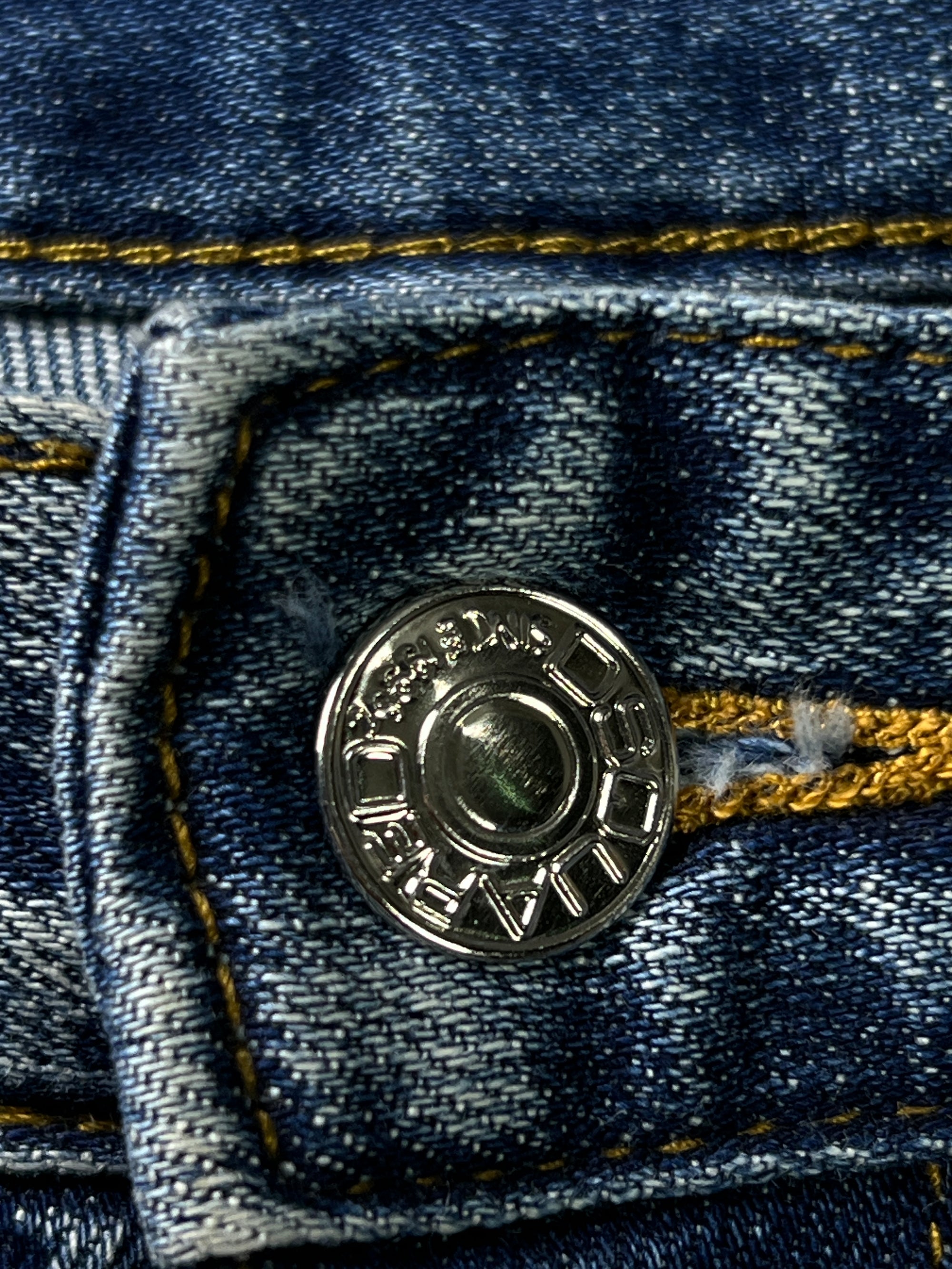 Women - DSQUARED® Waist: 34" | Blue | Distressed Denim Slim Fit Pants | 2598 | Made in Italy - Genuine Maal