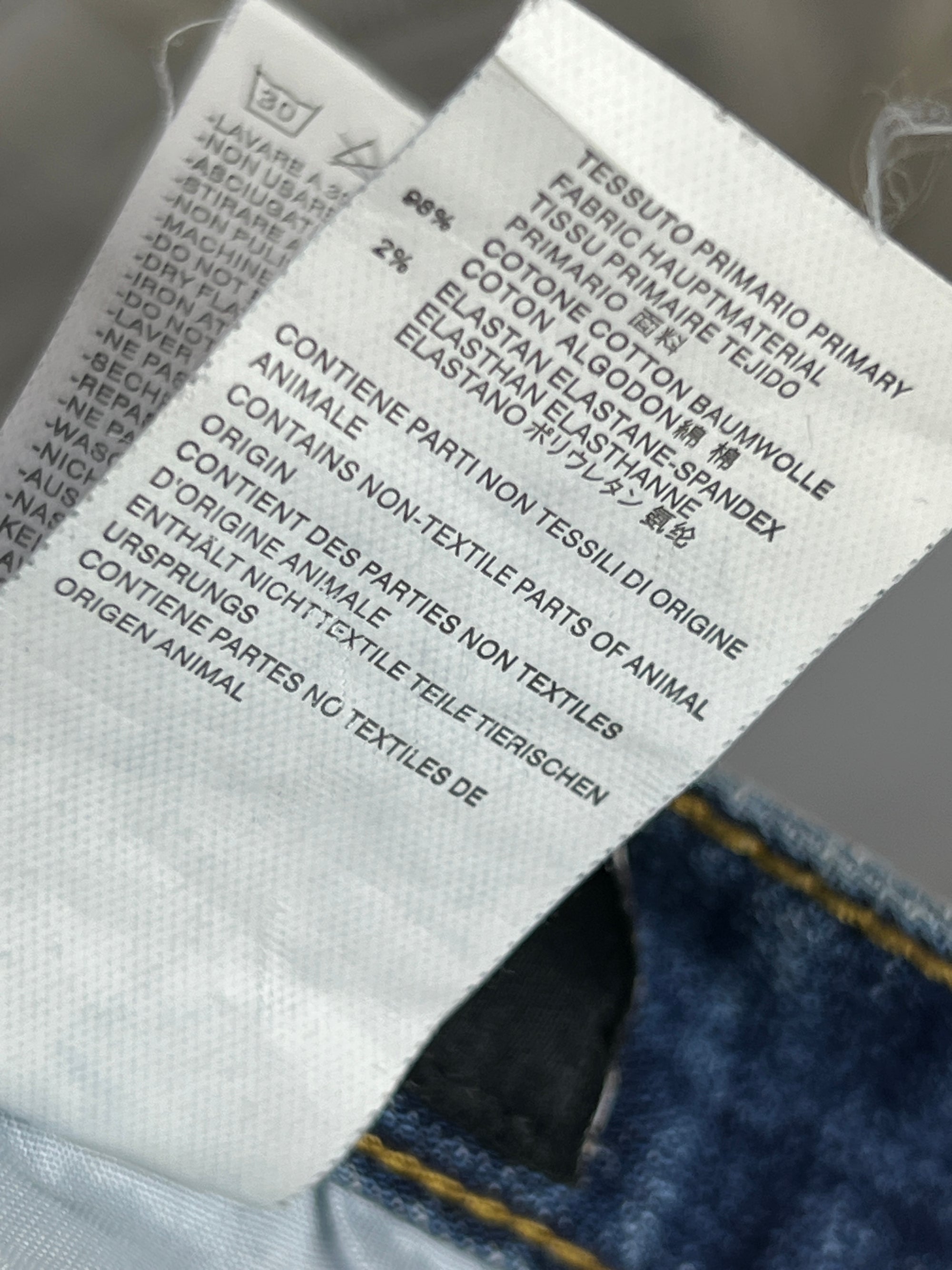 Women - DSQUARED® Waist: 34" | Blue | Distressed Denim Slim Fit Pants | 2598 | Made in Italy - Genuine Maal