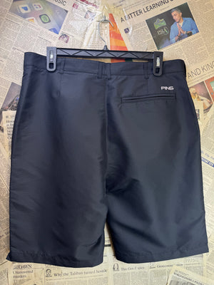 PNG® Waist: 38" | Black | Golf Shorts | Poly | 1689 - Genuine Maal