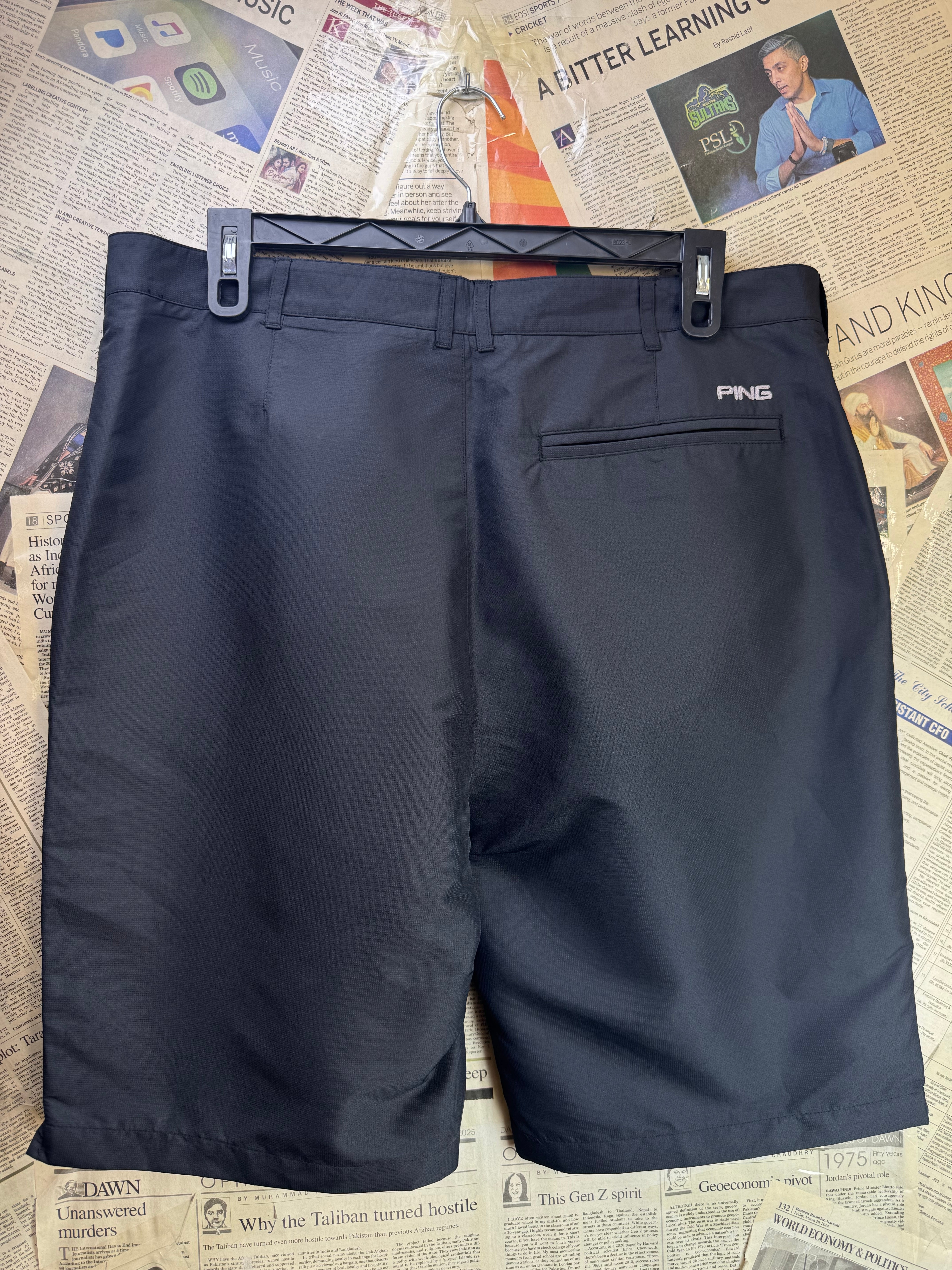 PNG® Waist: 38" | Black | Golf Shorts | Poly | 1689 - Genuine Maal