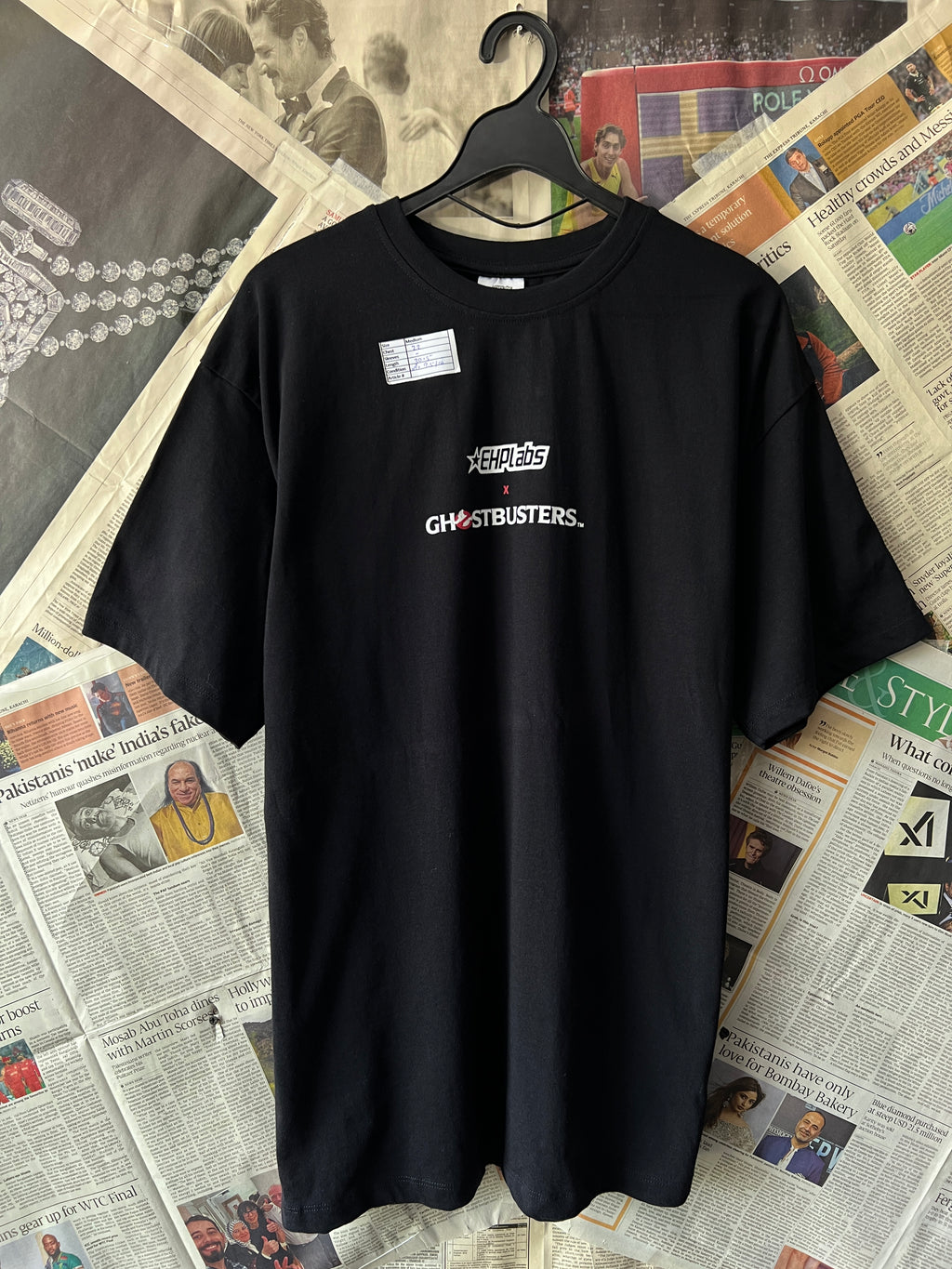 EHP Labs x Ghostbusters® Medium | Chest: 22 | Black | T-Shirt - Genuine Maal
