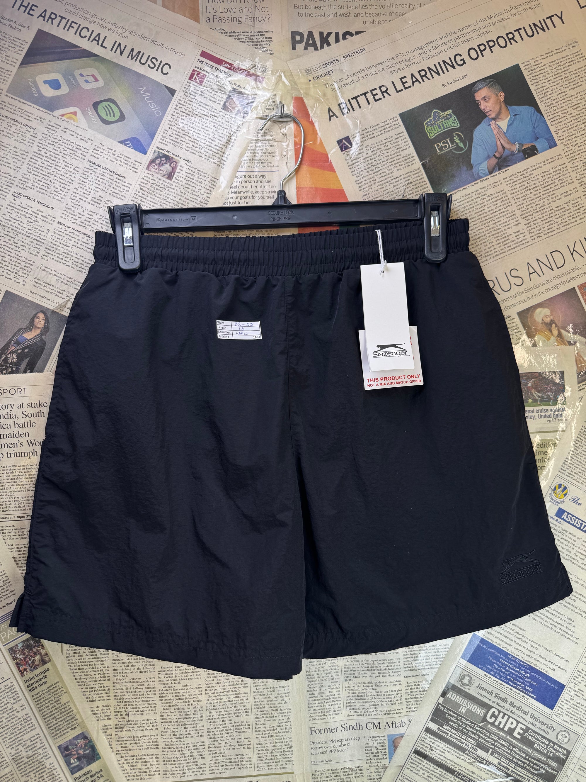 Slazenger® Waist: 28" to 30" | Black | Swim Shorts | Nylon | 1684 - Genuine Maal