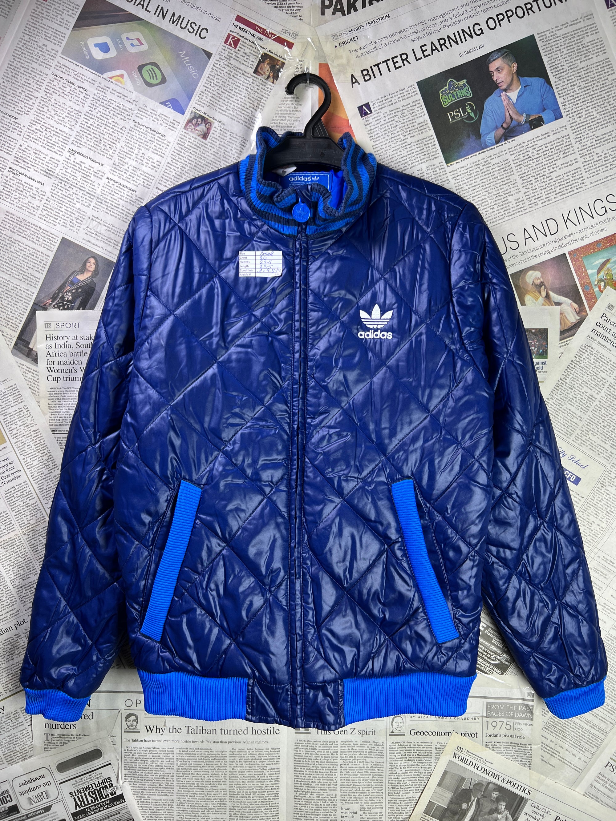 Kids - Adid*s® Small | Chest: 20" | Blue | Puffer Jacket | 1945 - Genuine Maal