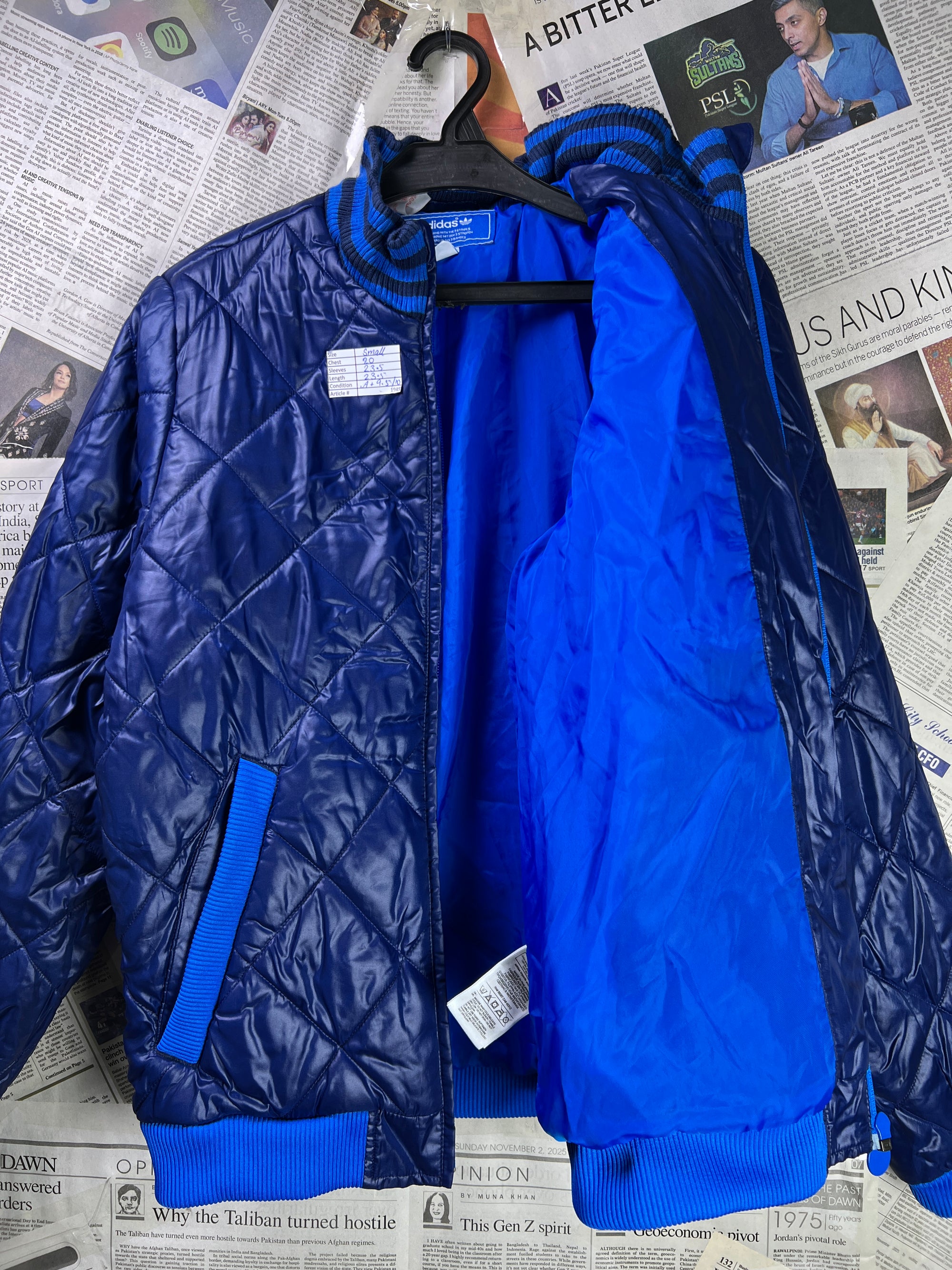 Kids - Adid*s® Small | Chest: 20" | Blue | Puffer Jacket | 1945 - Genuine Maal