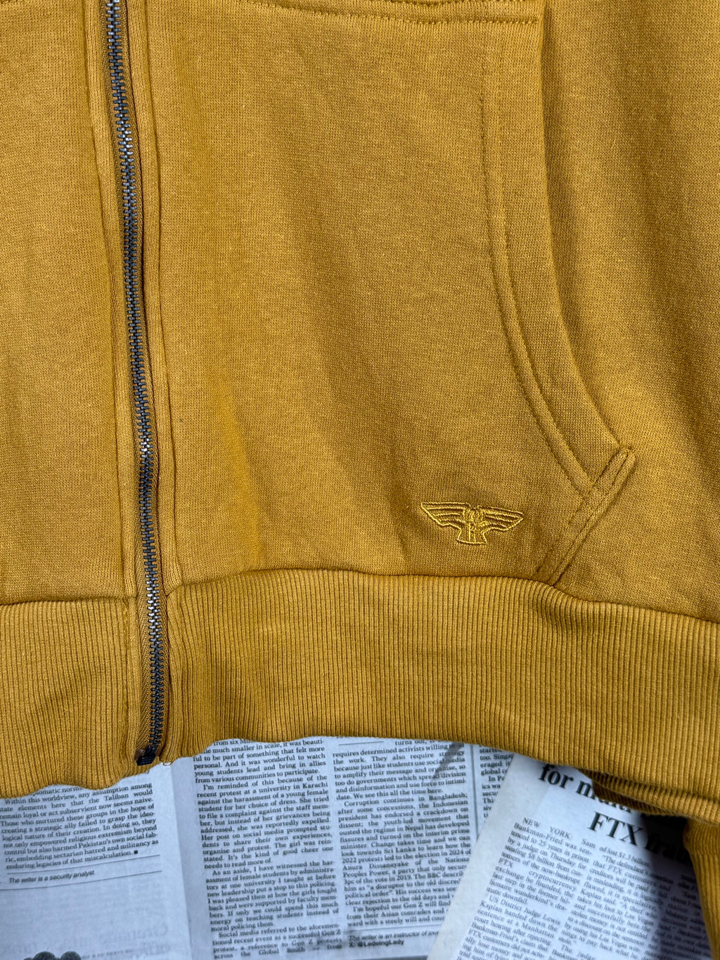 Clothing & Footwear® XXL | Chest: 28" | Mustard | Jacket with Hoodie | Cotton | 2190 - Genuine Maal