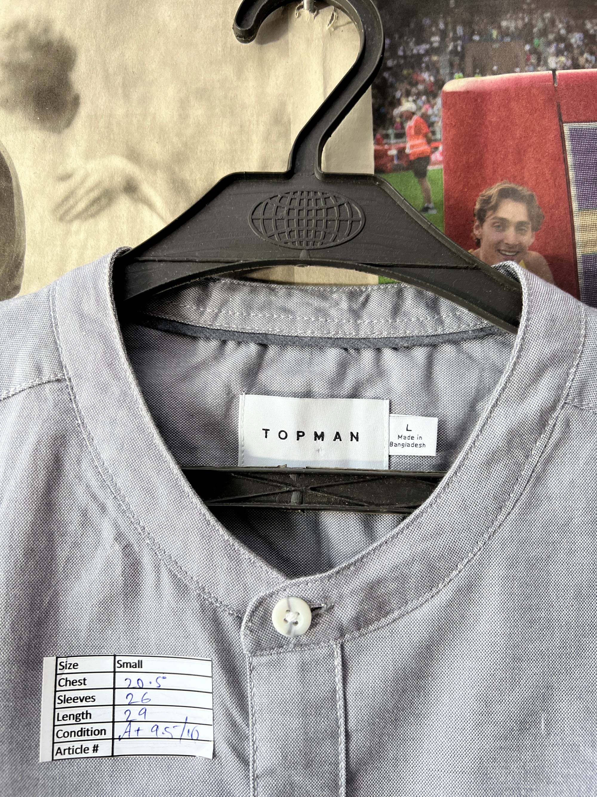 Topman® Small | Chest: 20.5" | Grey | Shirt - Genuine Maal