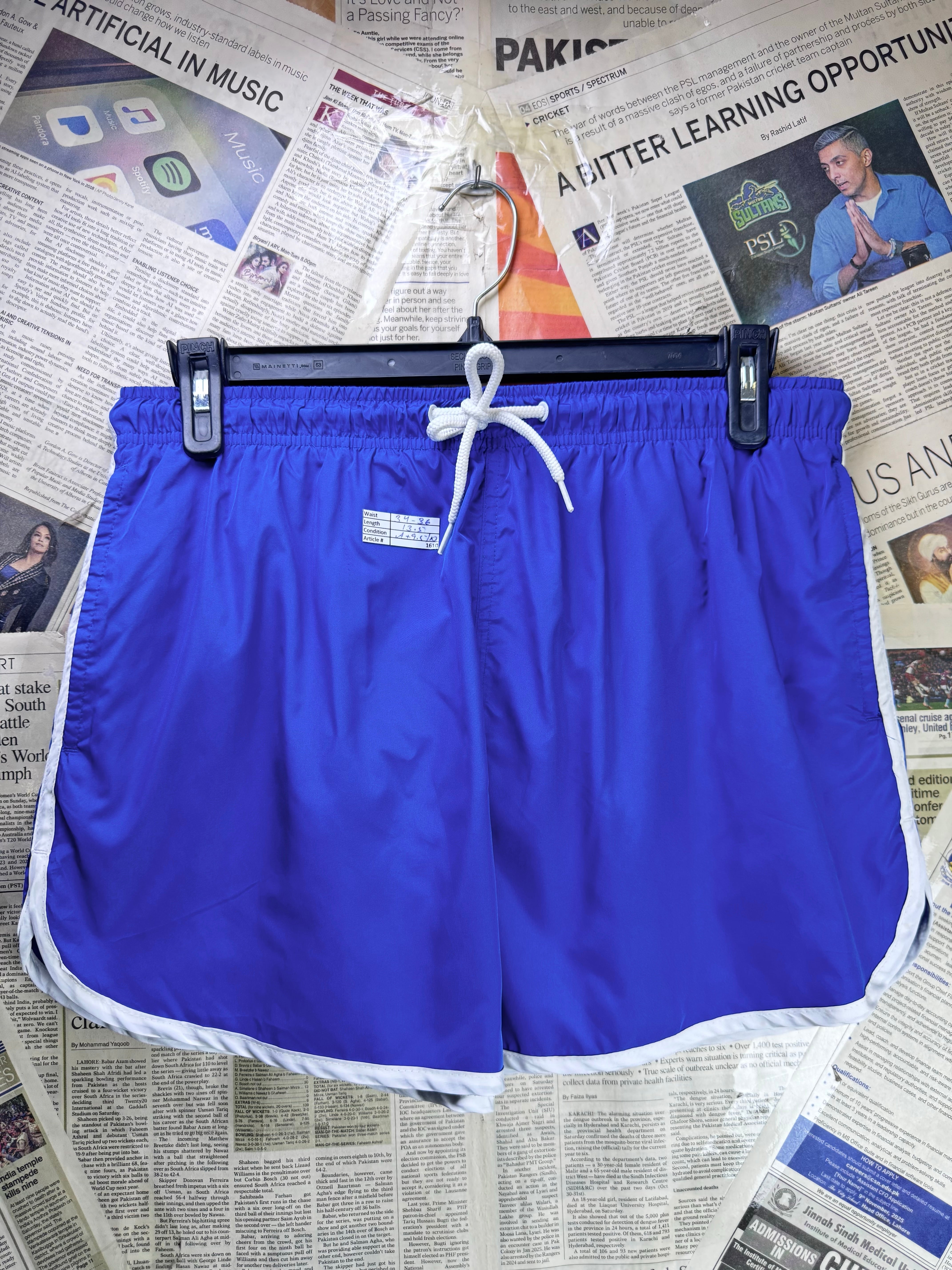 Brave Soul® Waist: 34" to 36" | Blue | Swim Shorts | Poly | 1610 - Genuine Maal