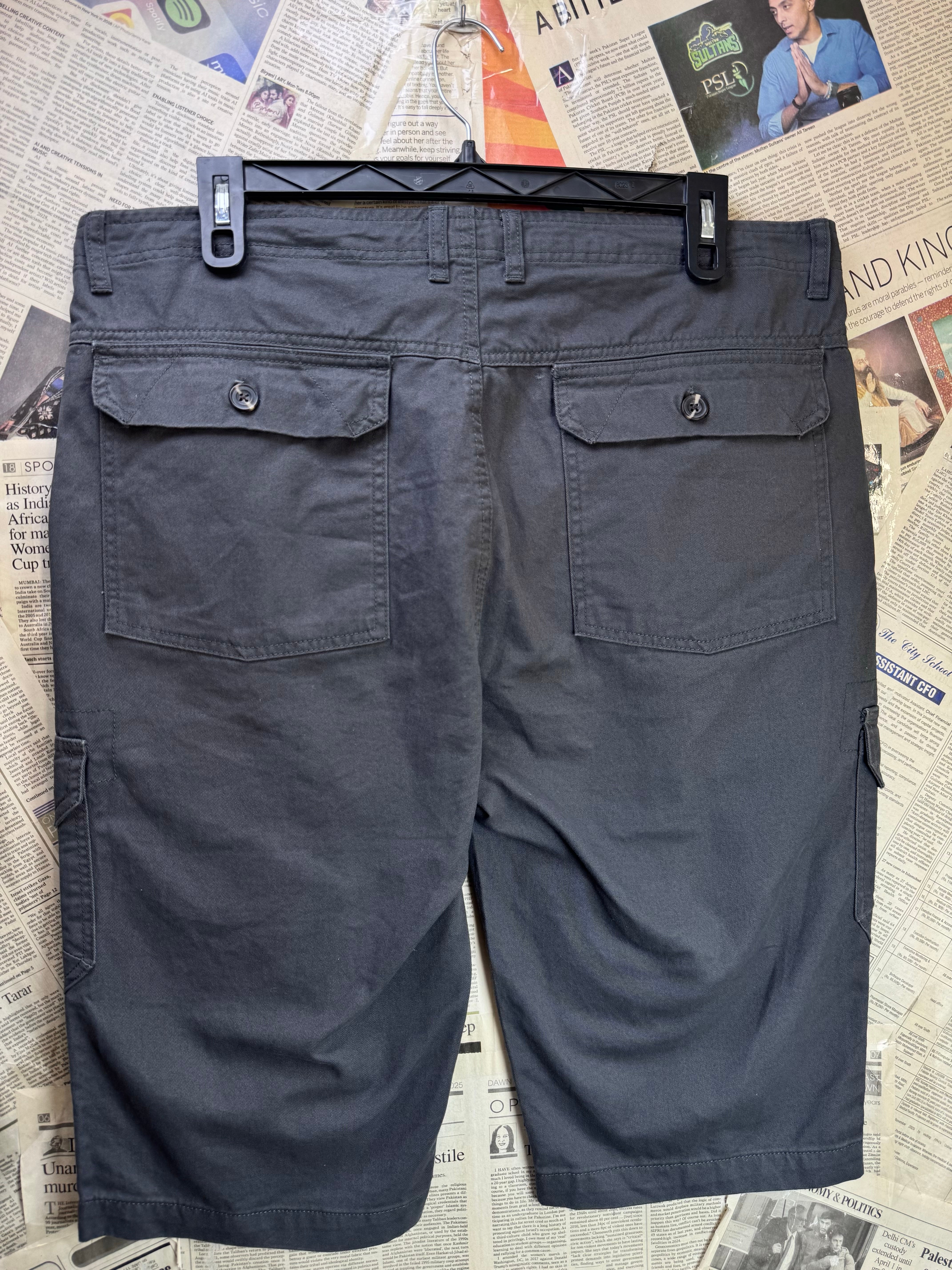 Brave Soul® Waist: 40" | Charcoal | Cargo Shorts | Cotton | 1612 - Genuine Maal