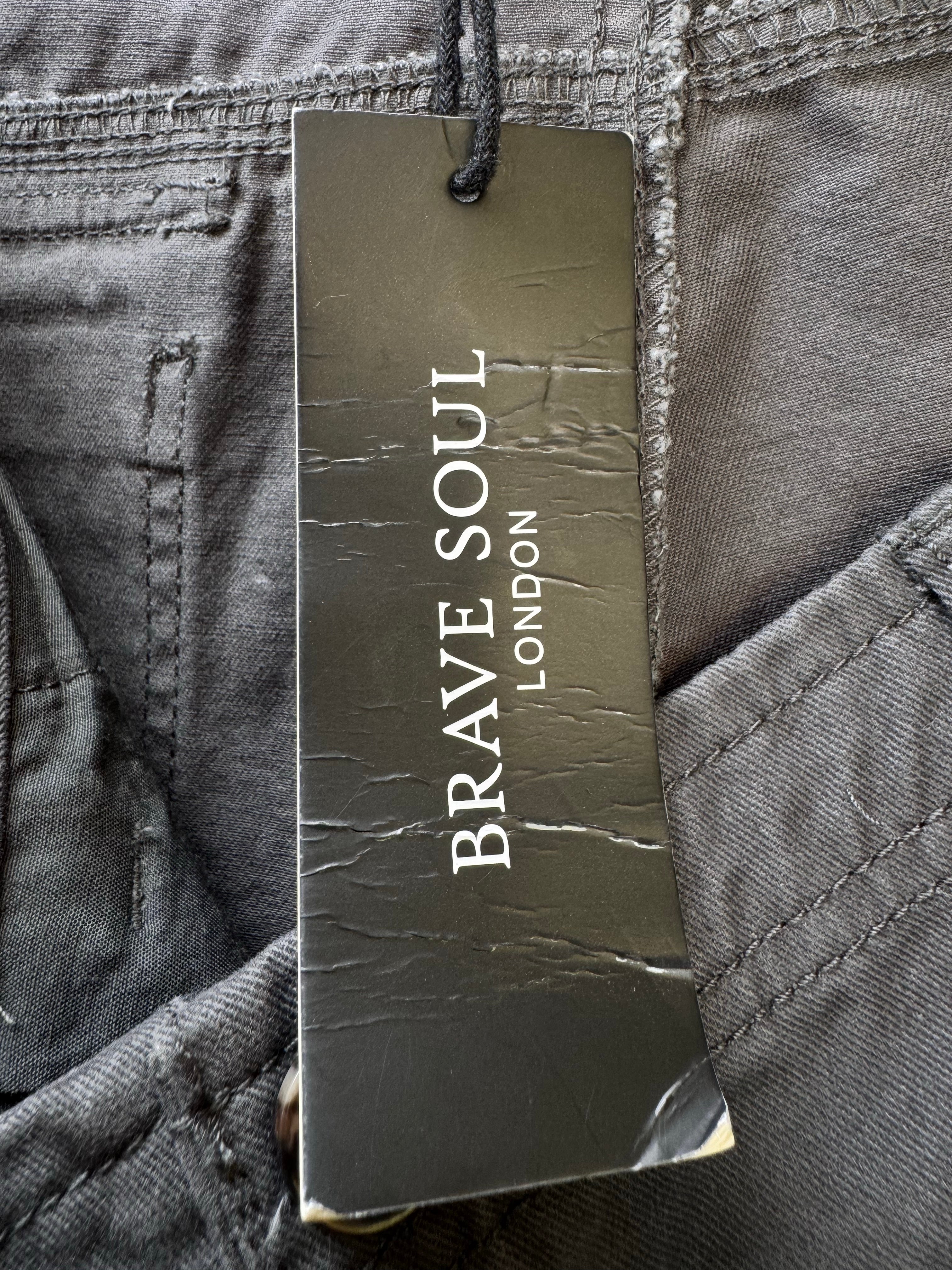 Brave Soul® Waist: 40" | Charcoal | Cargo Shorts | Cotton | 1612 - Genuine Maal
