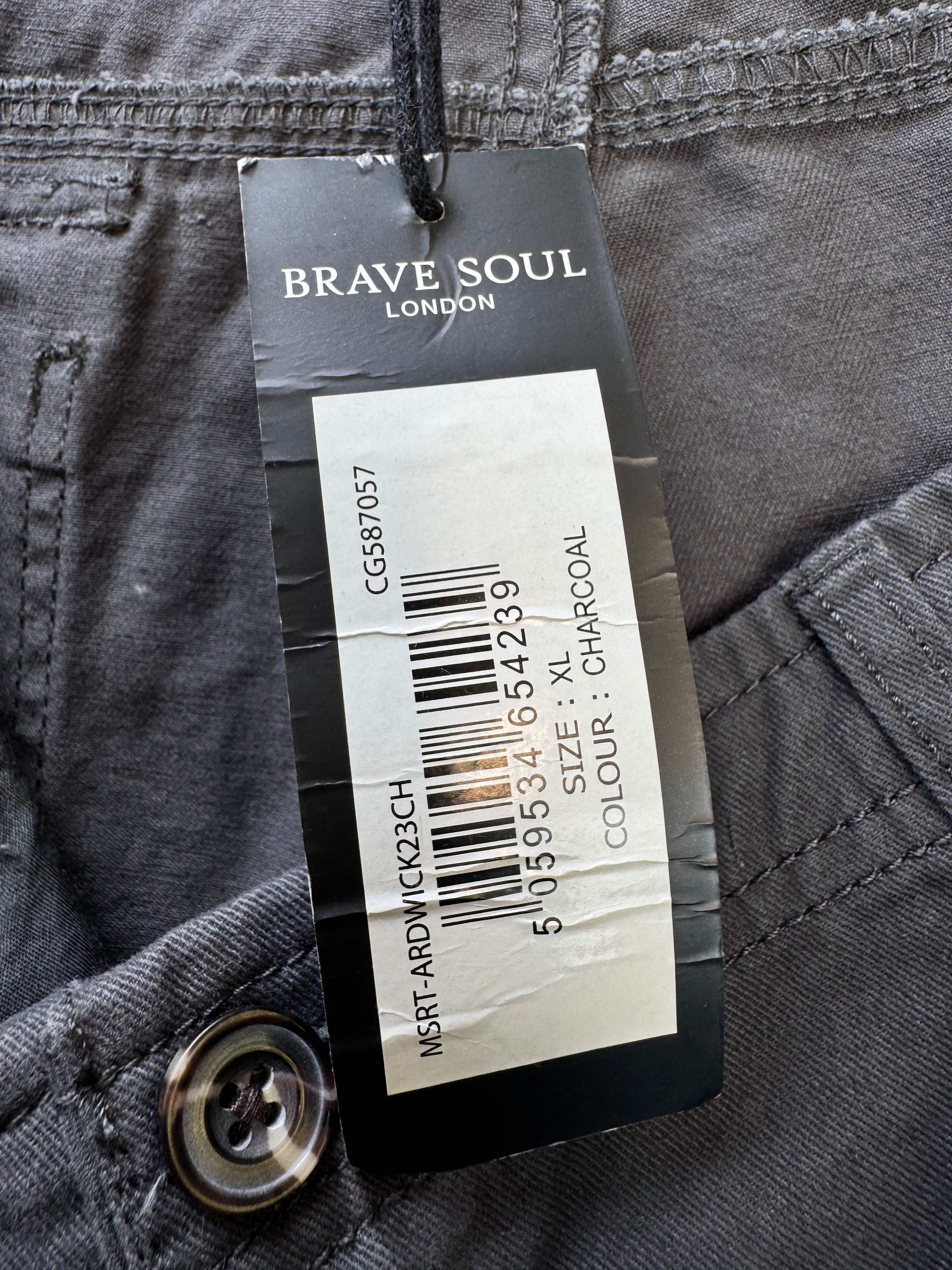 Brave Soul® Waist: 40" | Charcoal | Cargo Shorts | Cotton | 1612 - Genuine Maal