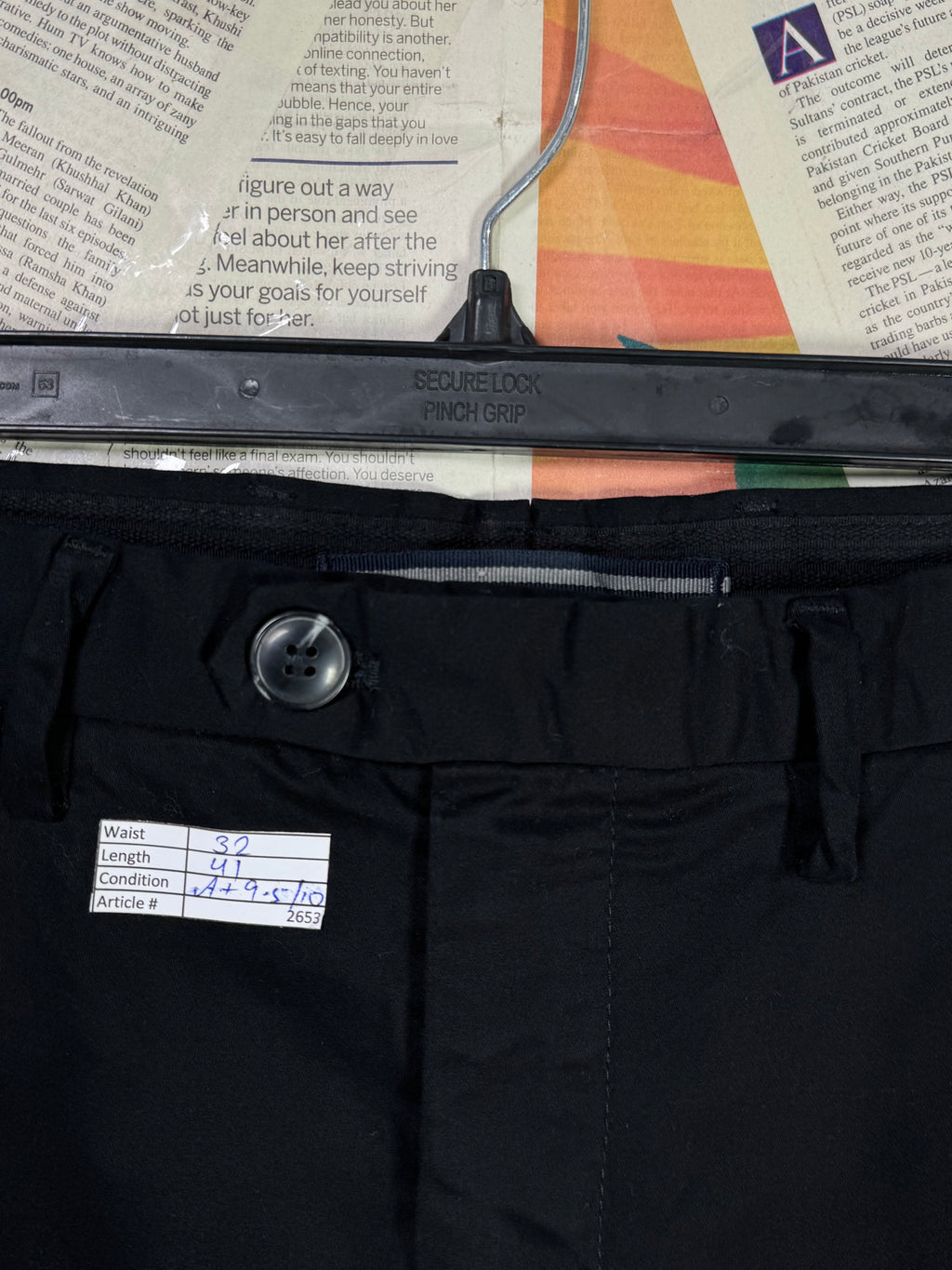 Celio® Waist: 32" | Black | Chino Pant | Fit: Slim | 2653 - Genuine Maal