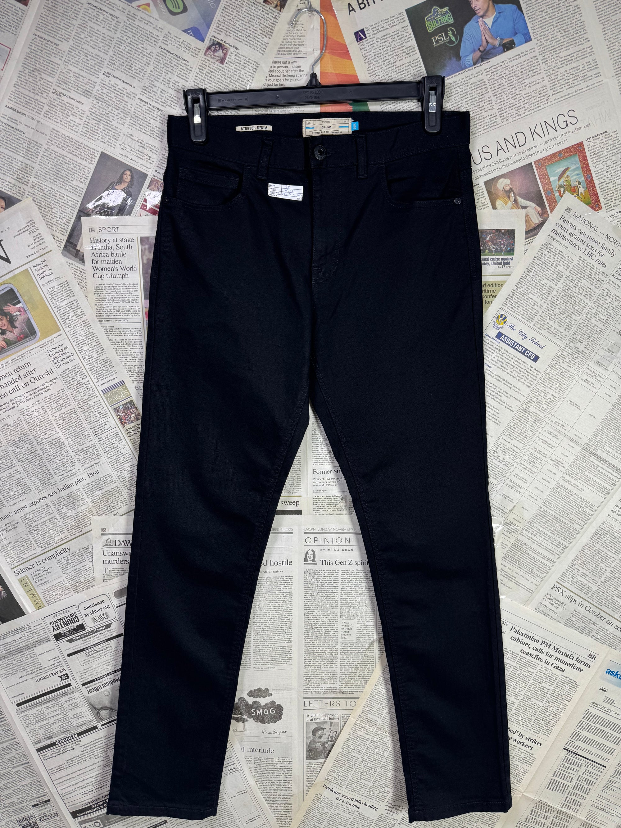 Next® Waist: 32" | Black | Stretch Denim Pant | Fit: Slim | 2651 - Genuine Maal