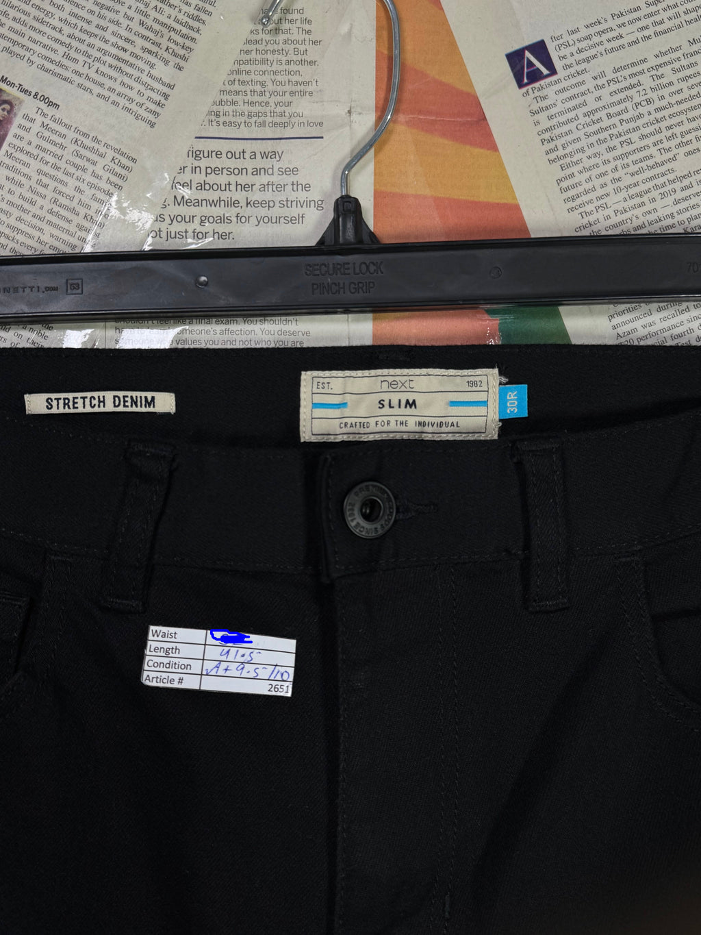 Next® Waist: 32" | Black | Stretch Denim Pant | Fit: Slim | 2651 - Genuine Maal