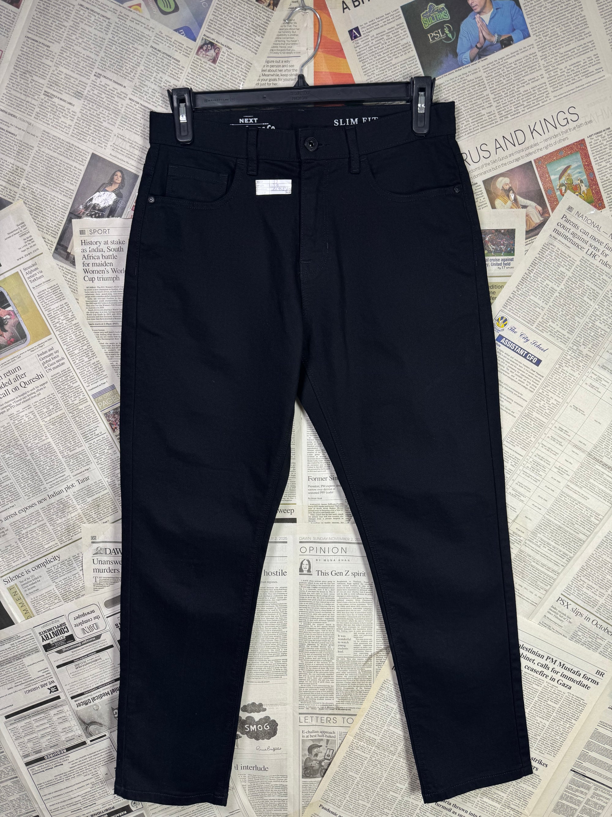 Next® Waist: 32" | Black | Denim Pant | Fit: Slim | 2658 - Genuine Maal