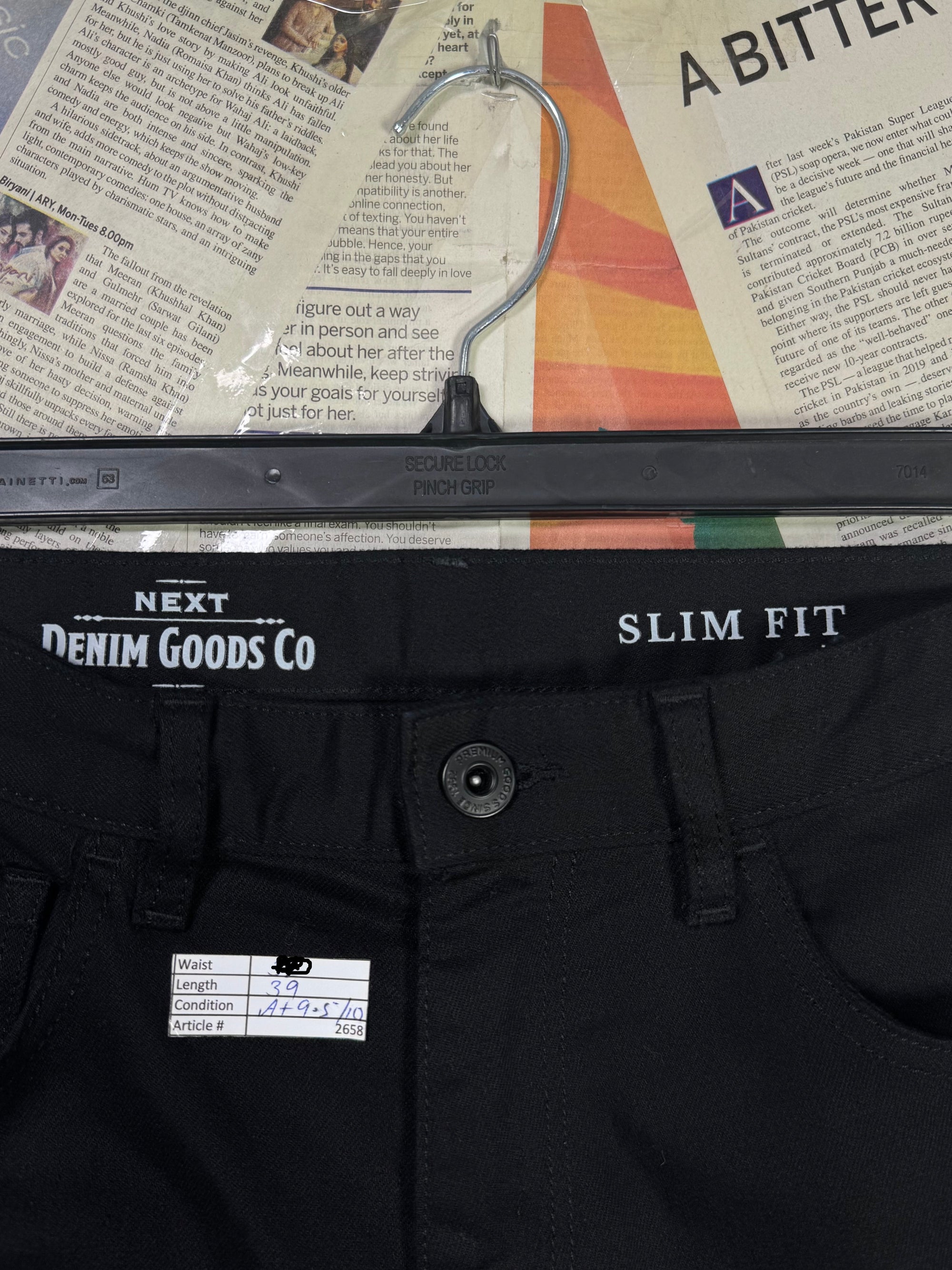 Next® Waist: 32" | Black | Denim Pant | Fit: Slim | 2658 - Genuine Maal