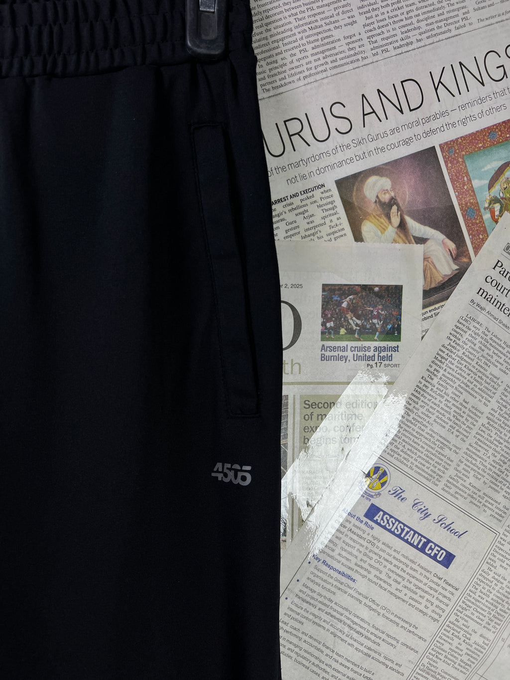 4505® Waist: 28" to 30" | Black | Athletic Trouser | Stretched Lining | 2447 - Genuine Maal