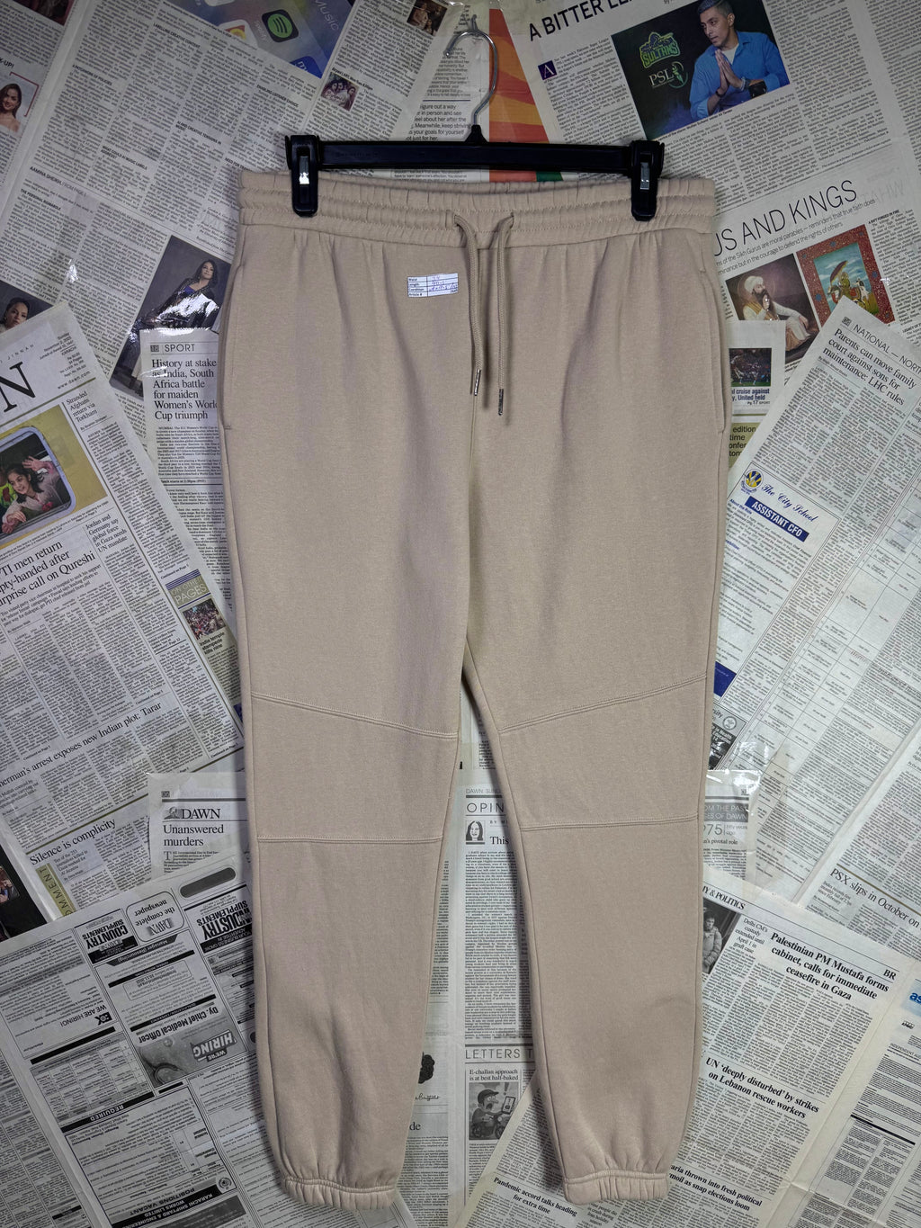 Primark® Waist: 34" | Beige | Trouser | Inner: Fleece | 2645 - Genuine Maal